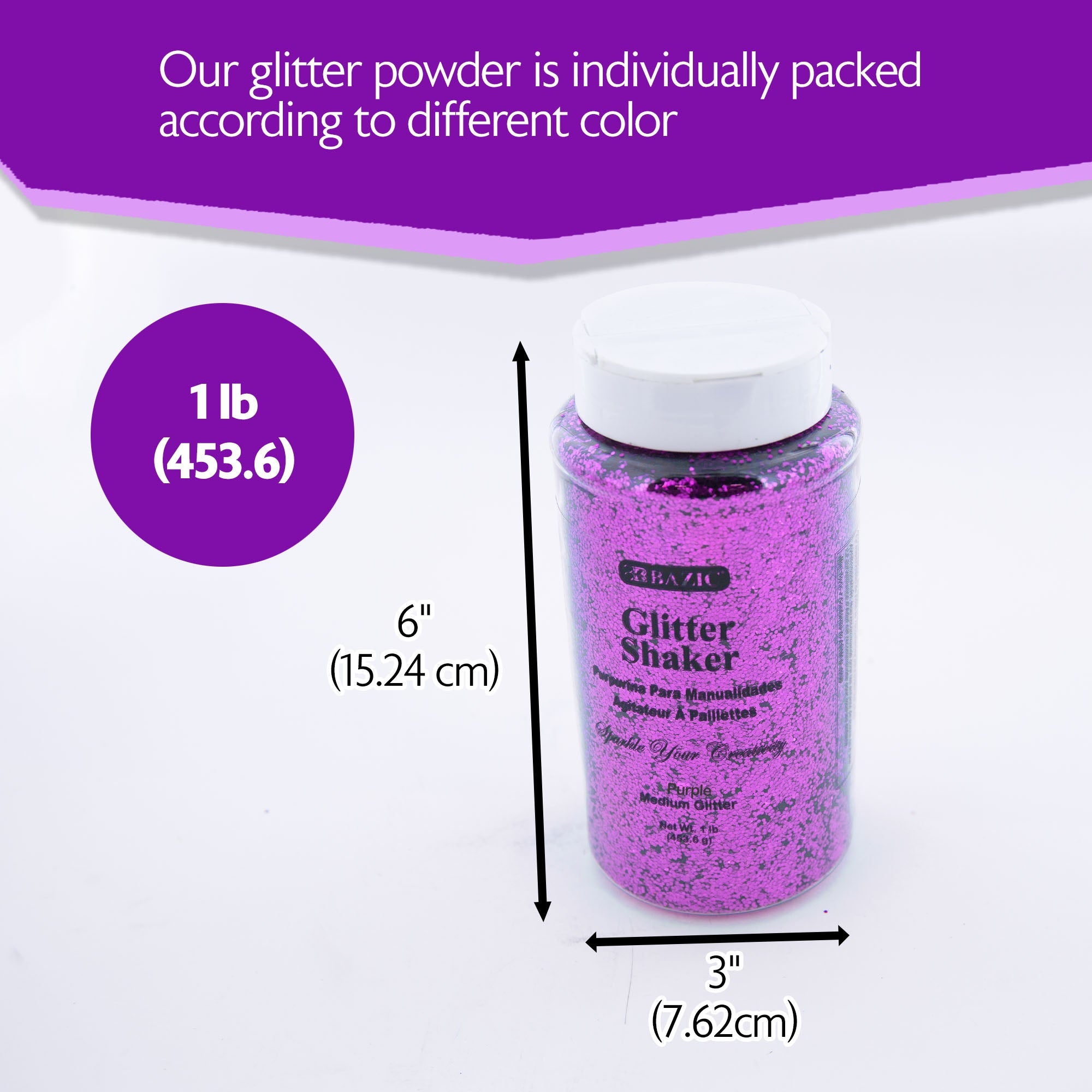 Glitter Shaker 1 lb Purple