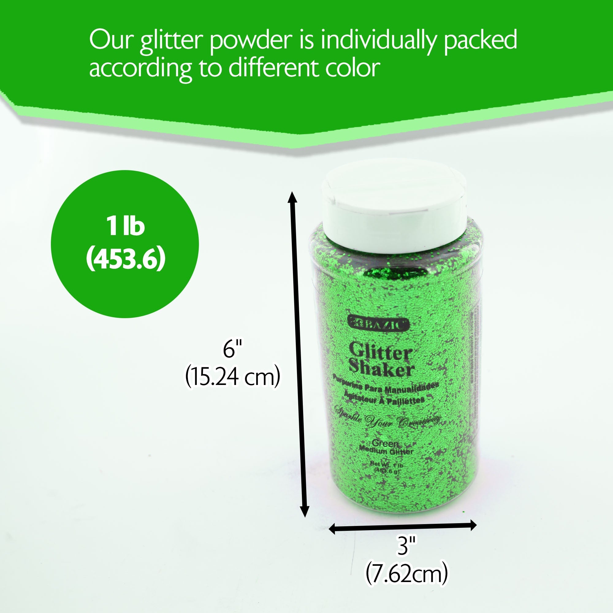 Glitter Shaker 1 lb Green