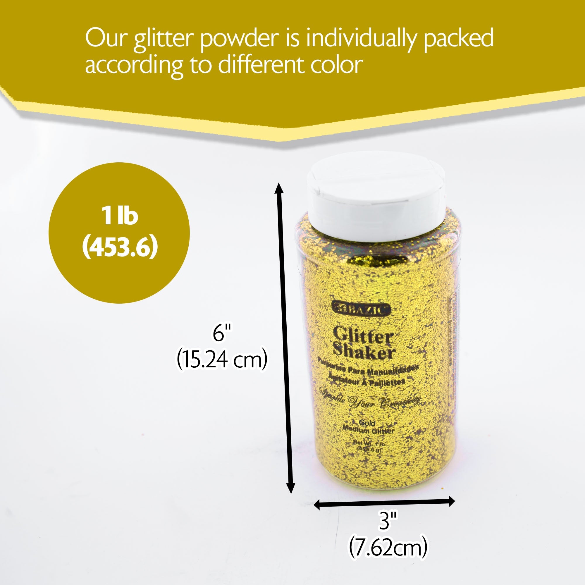 Glitter Shaker 1 lb Gold