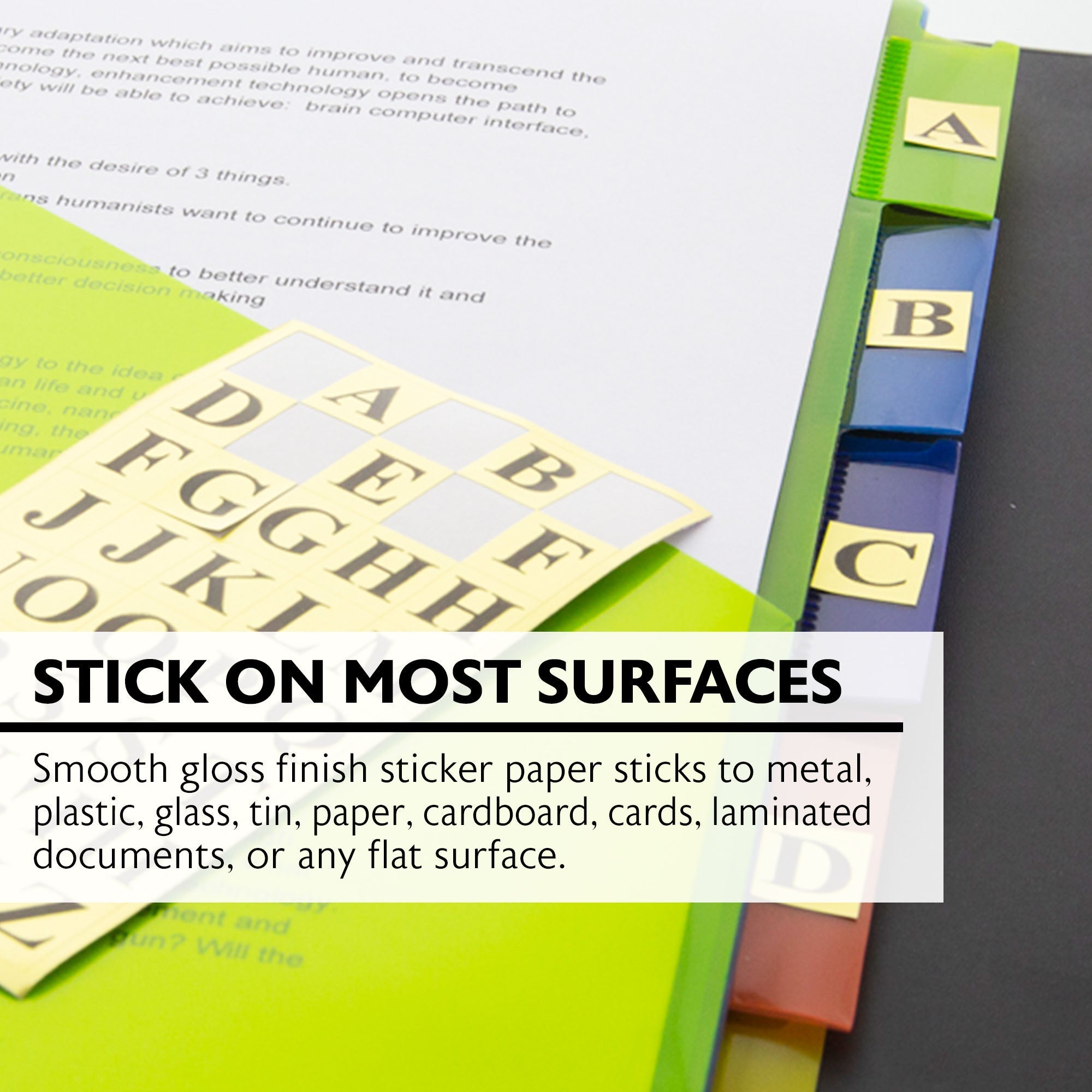 Gold Foil Alphabet Label (378/Pack)