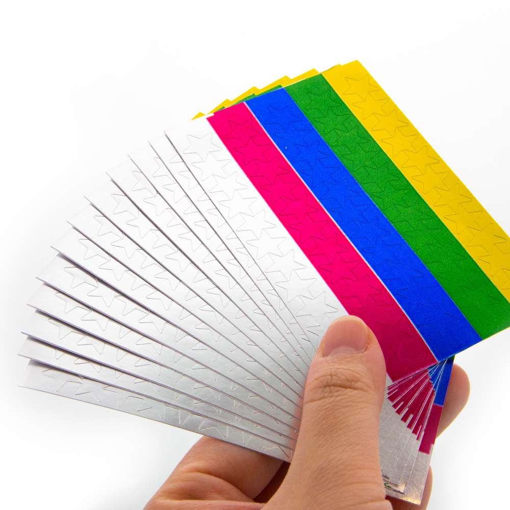 Assorted Color Foil Star Label (660/Pack)