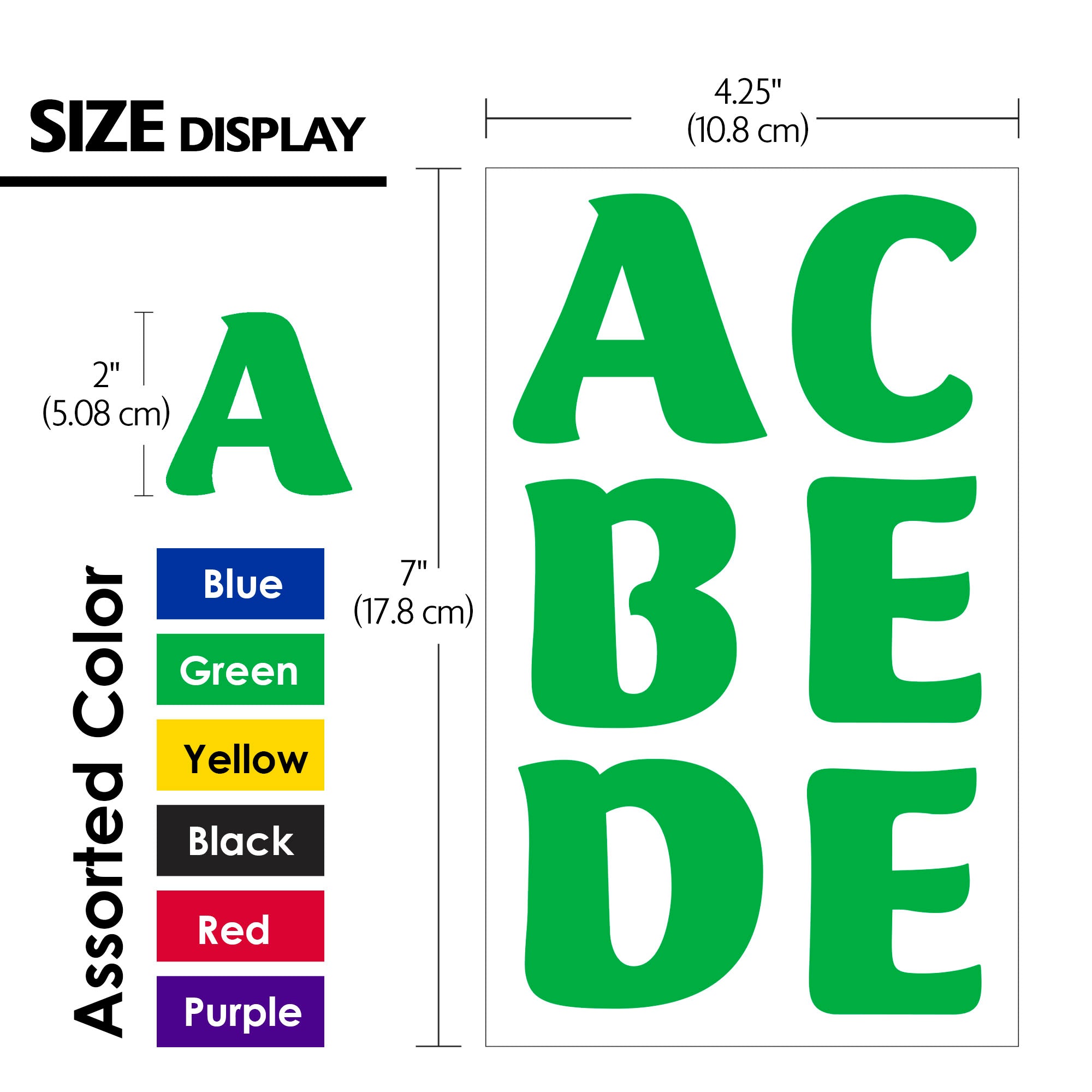 Alphabet & Number 2" Classic Color (10 SHEETS)