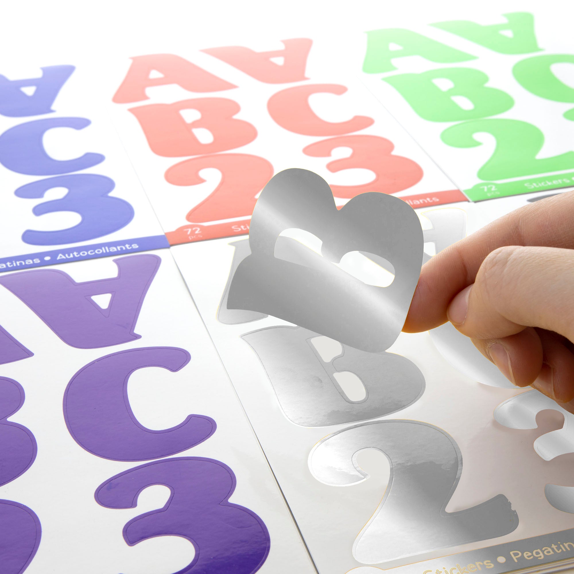 Alphabet & Number 2" Metallic Color (10 SHEETS)