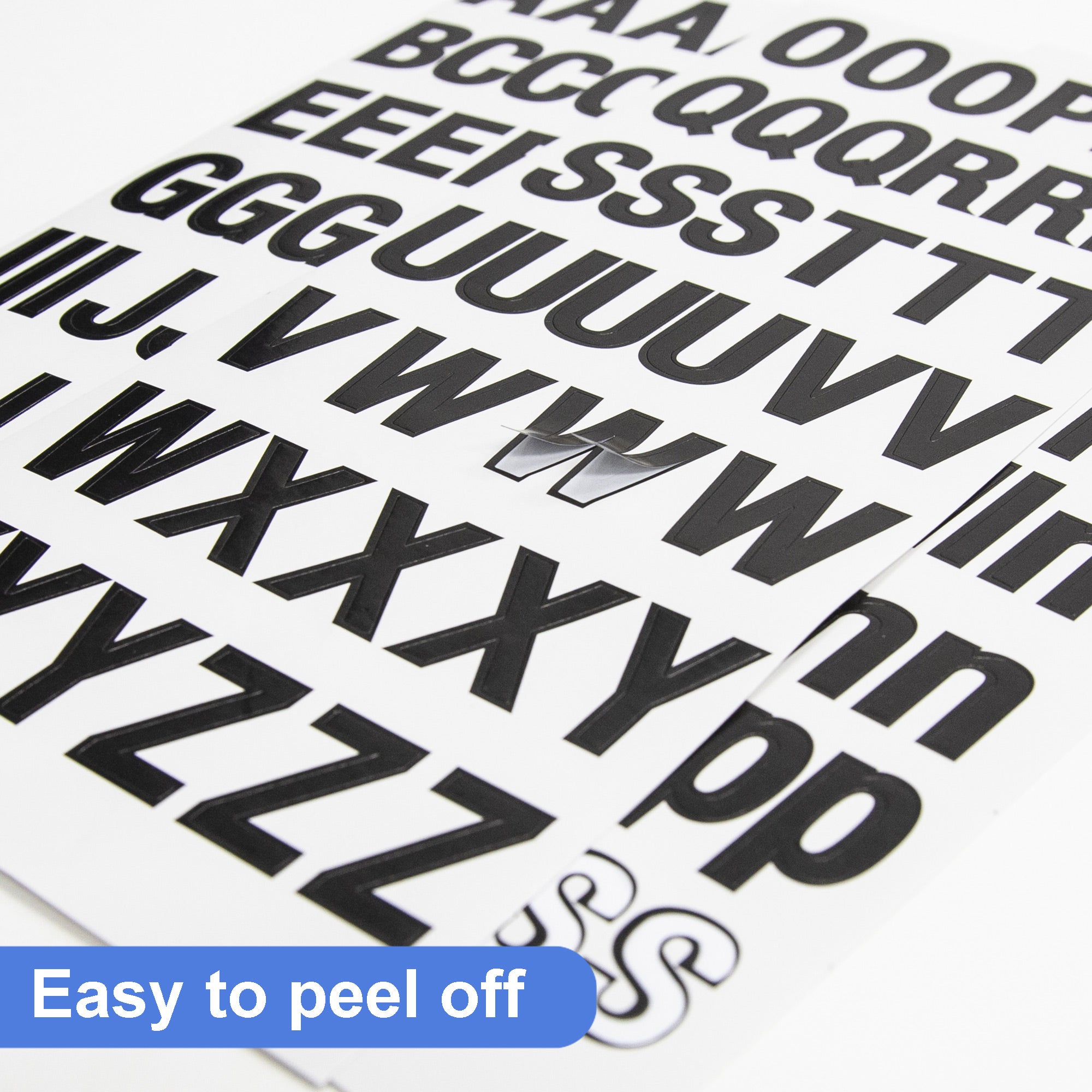 Alphabet & Number 1" Black Color (6 SHEETS)