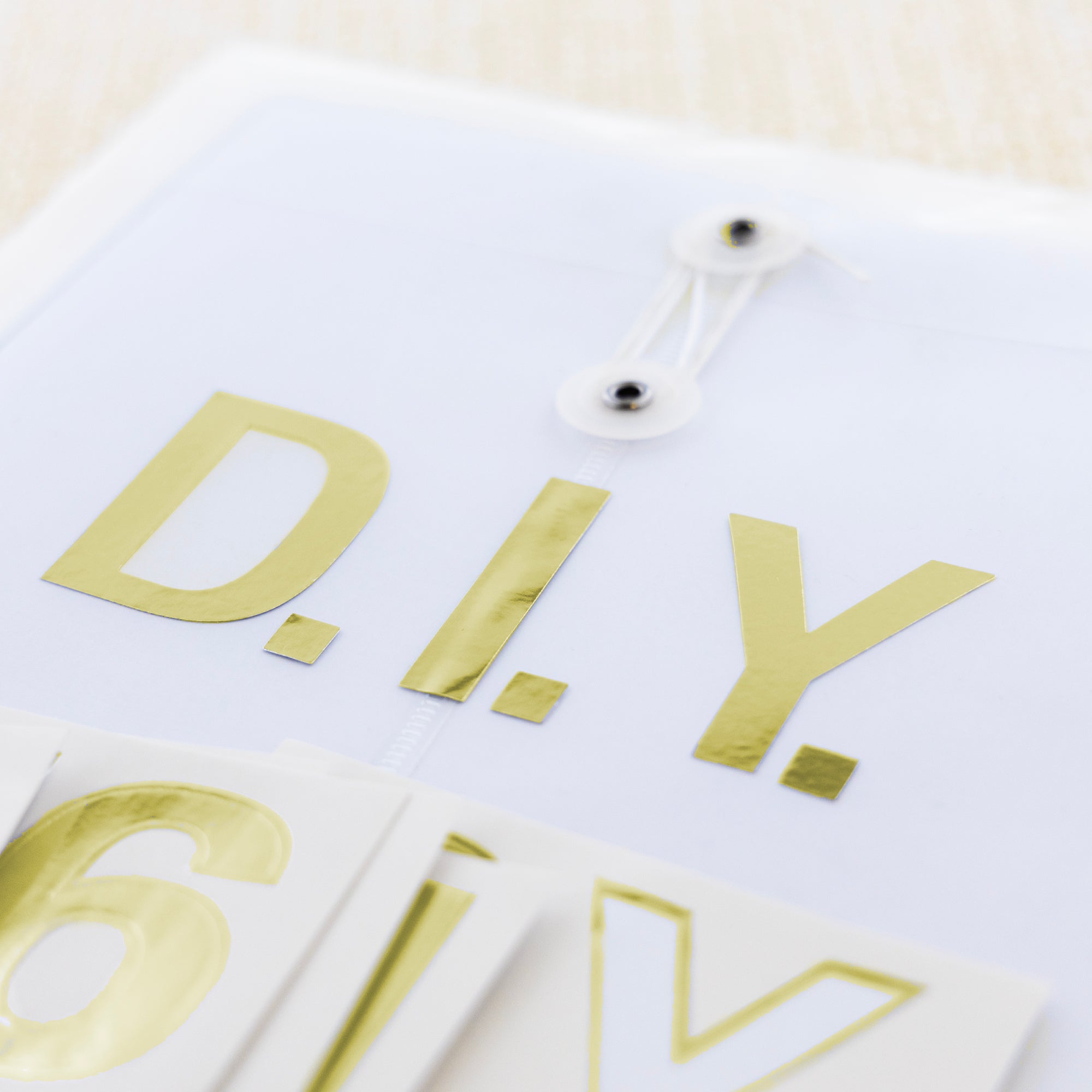 Alphabet & Number 2" Metallic Gold Color (10 SHEETS)