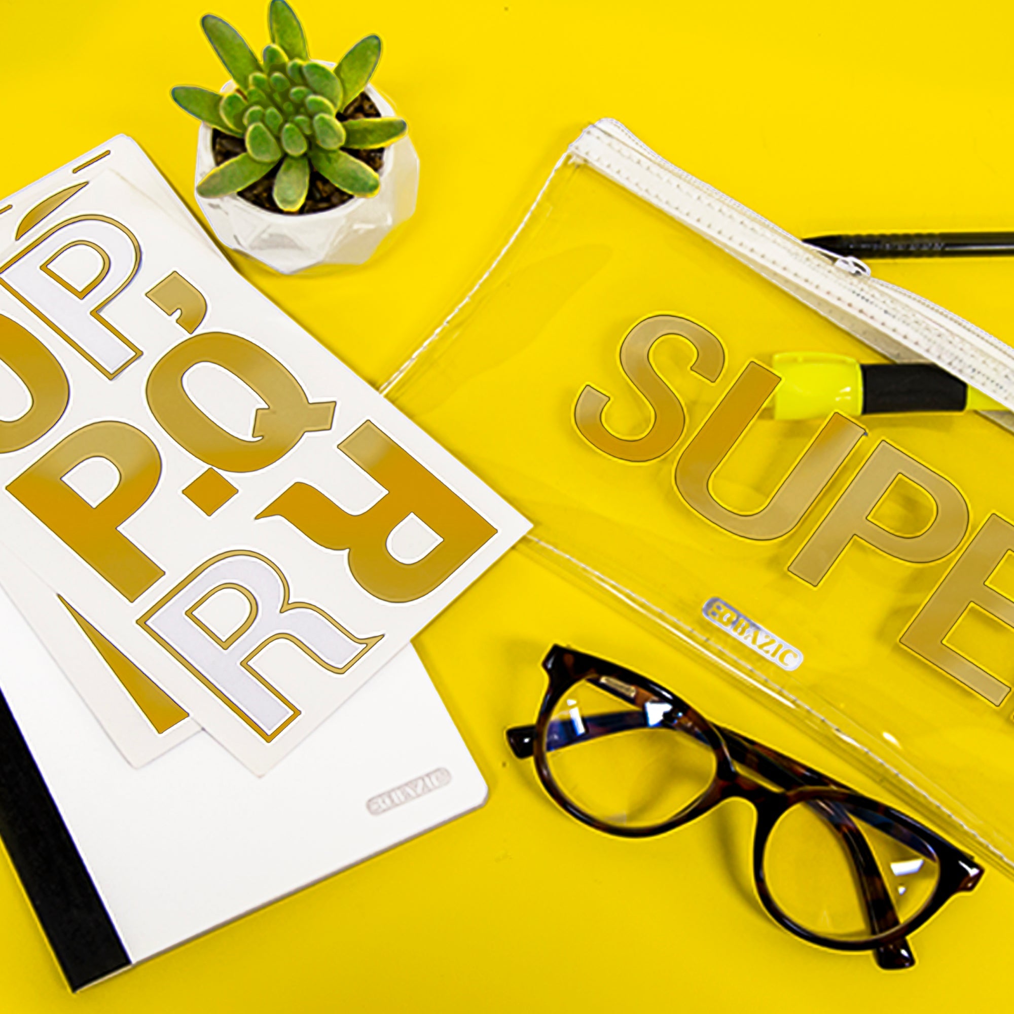 Alphabet & Number 2" Metallic Gold Color (10 SHEETS)