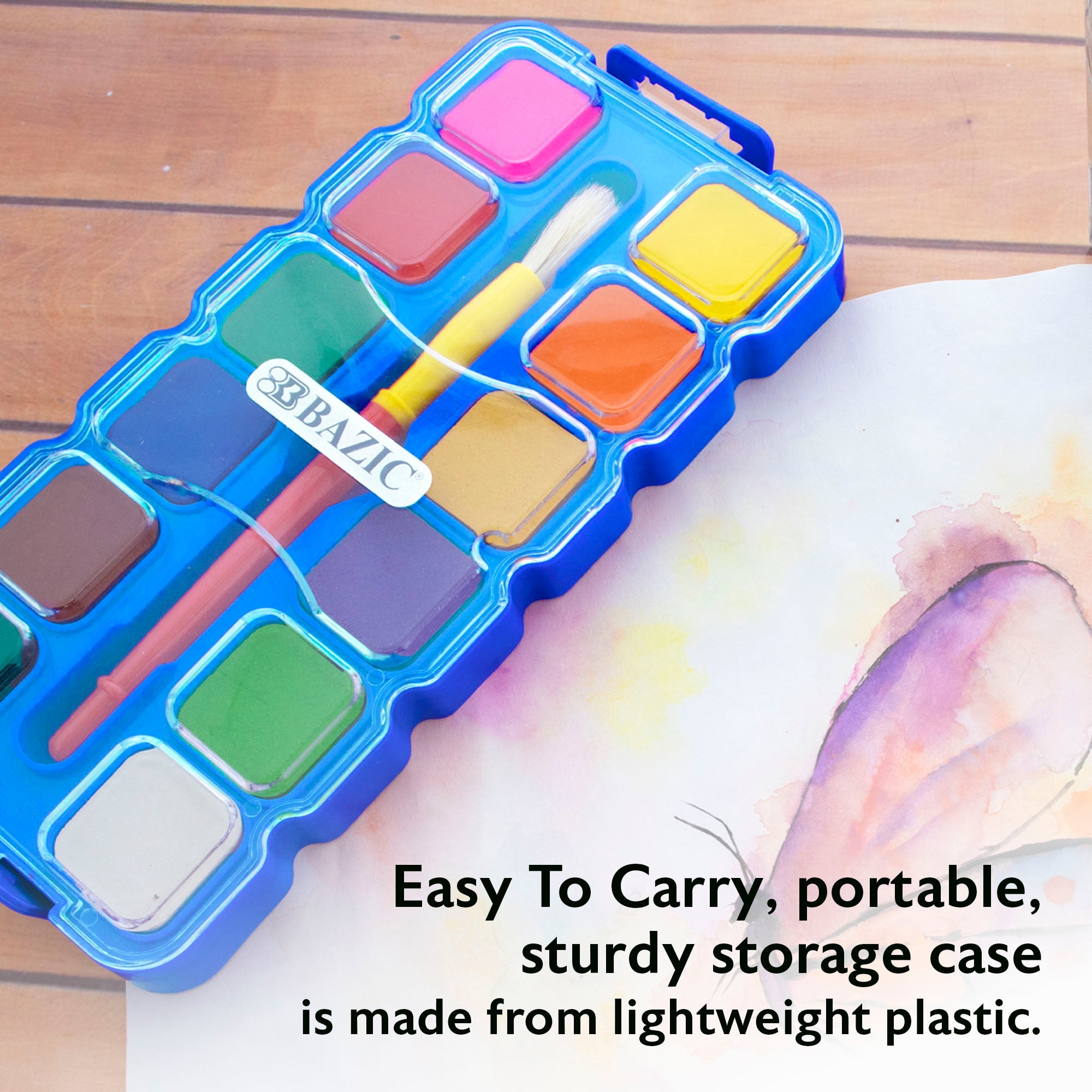 Watercolor w/ Brush & Mixing Palette 12 Ct.