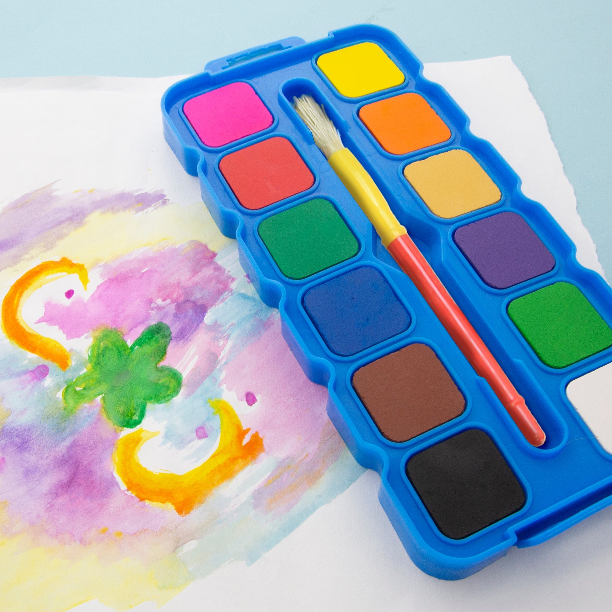 Watercolor w/ Brush & Mixing Palette 12 Ct.