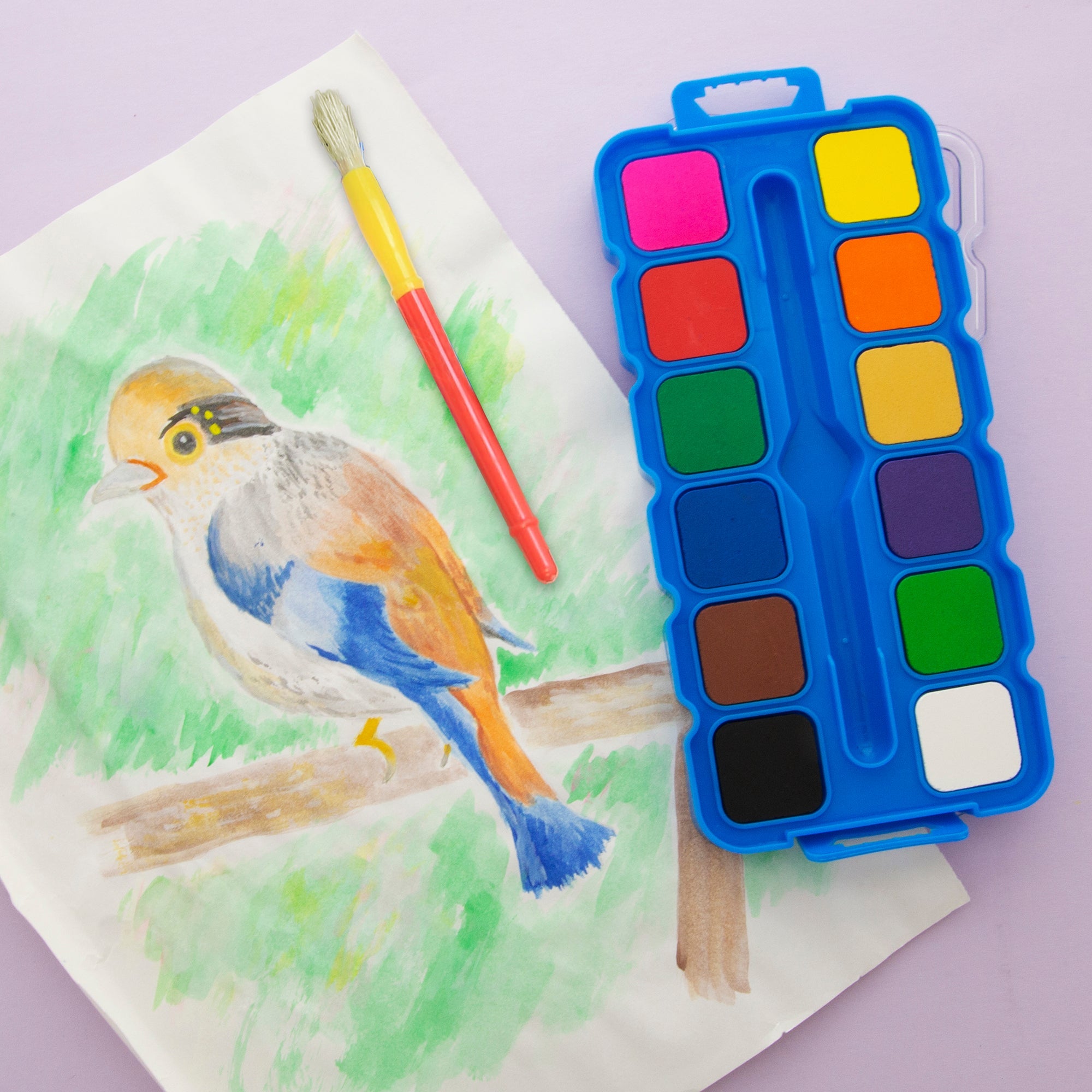 Watercolor w/ Brush & Mixing Palette 12 Ct.