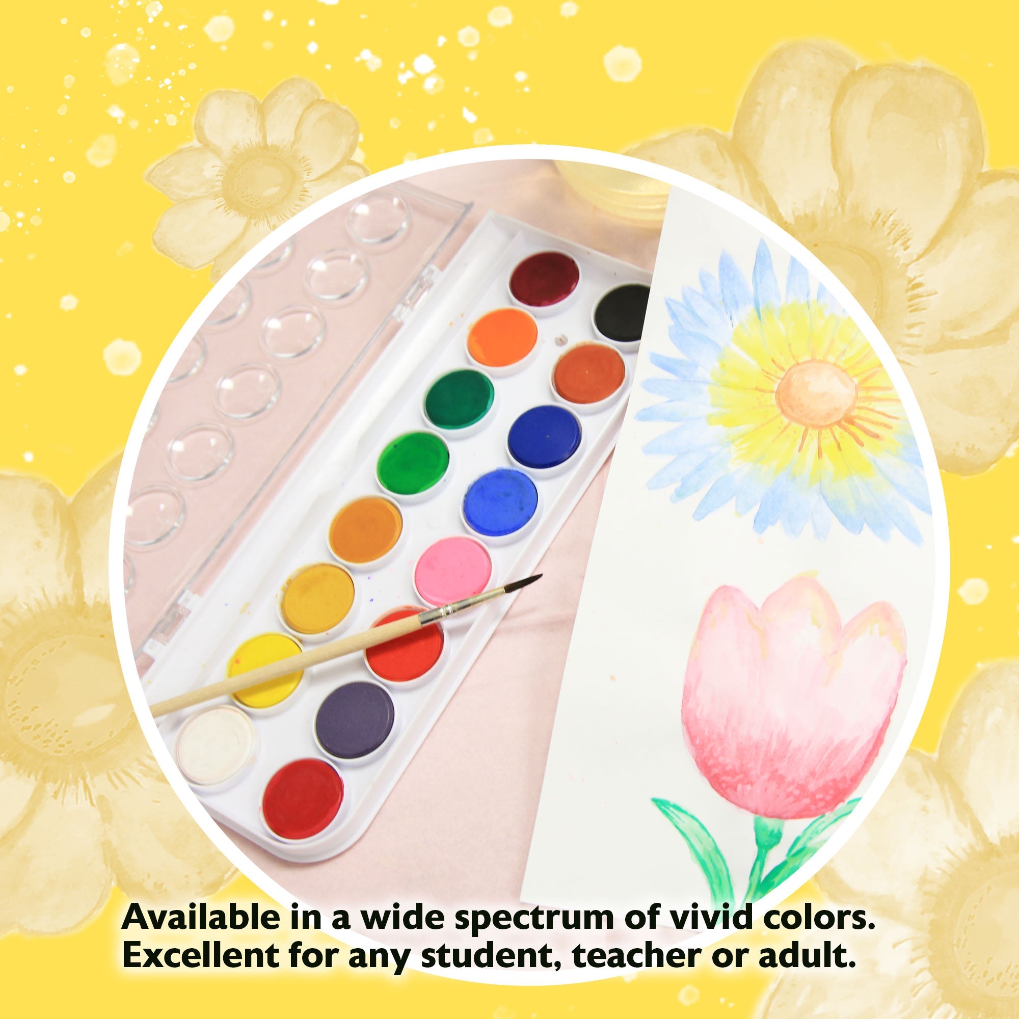 Watercolor w/ Brush 16 Color