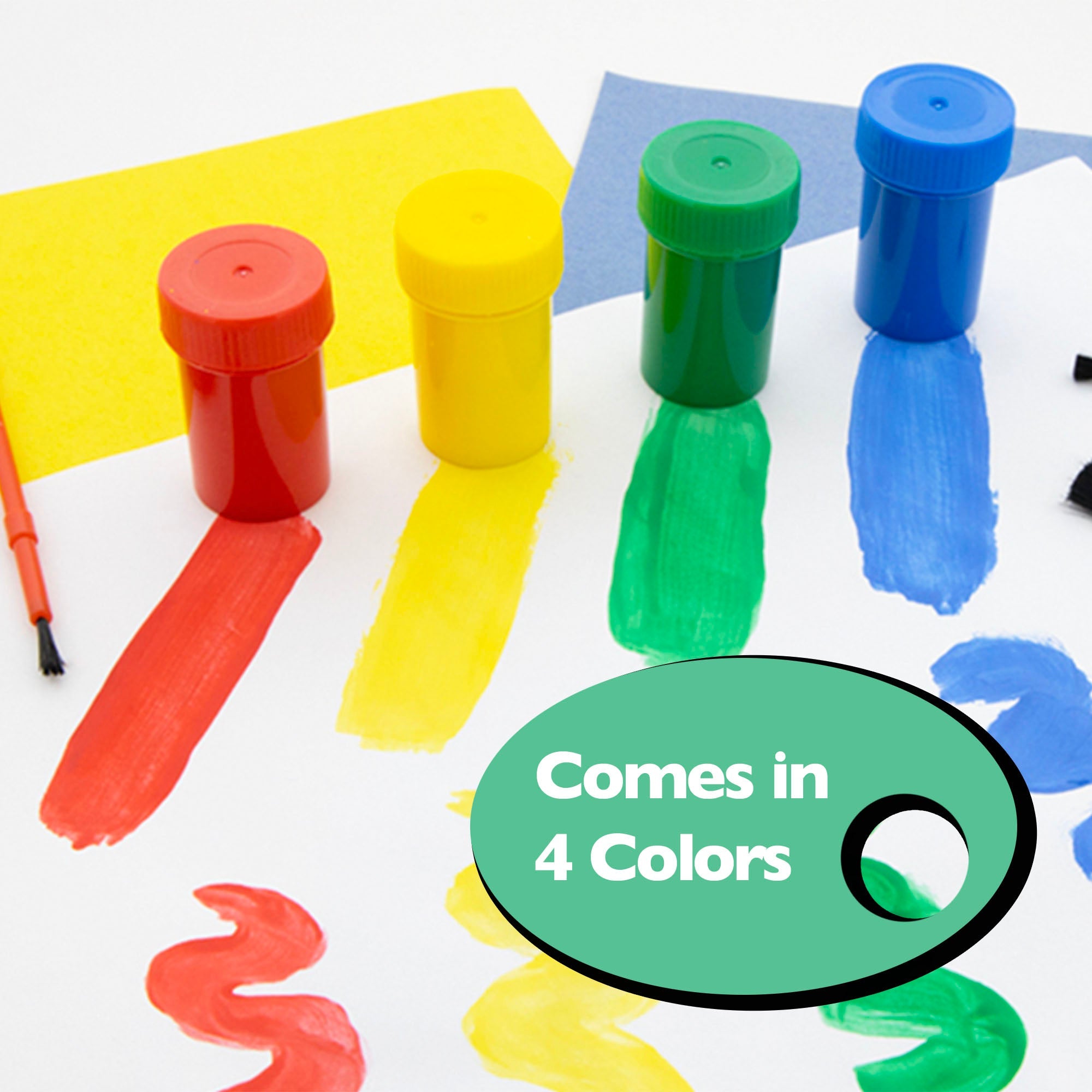 Poster Paint w/ Brush 4 Color 18ml