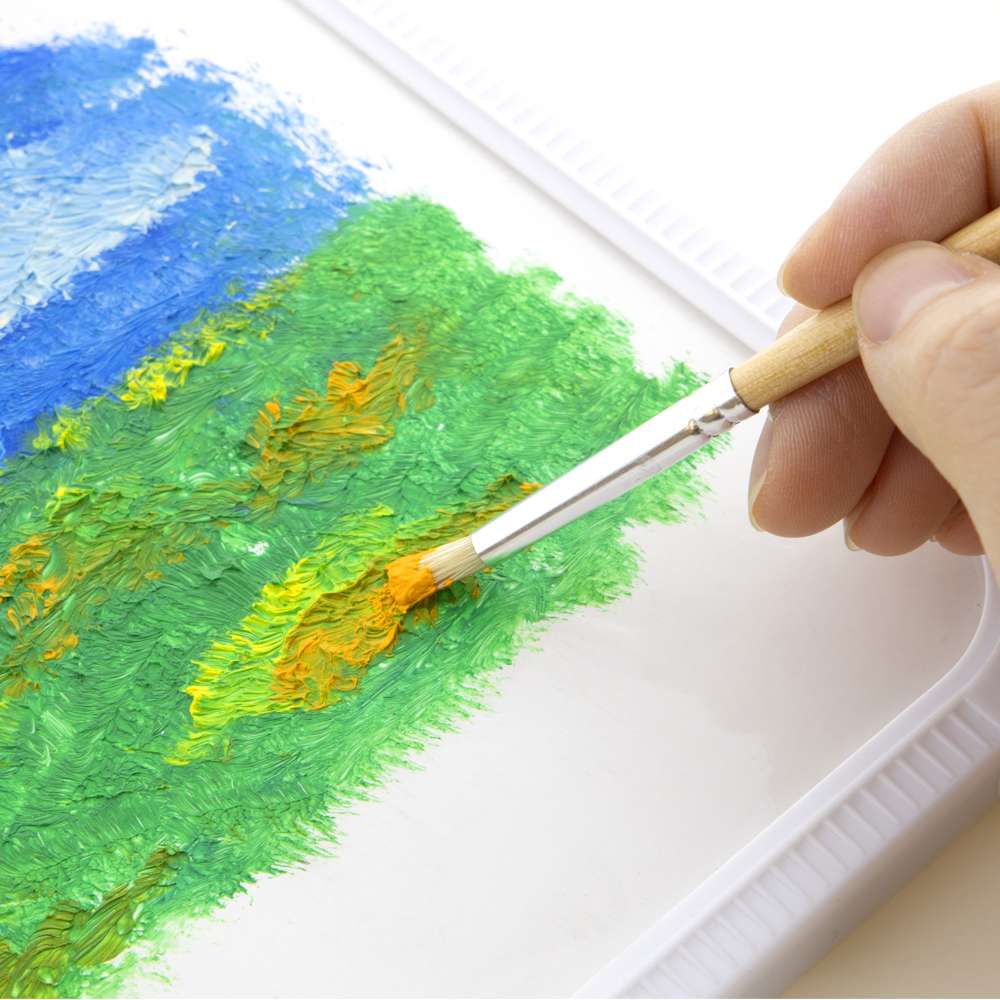 Paint Stencil Brush Round Natural Bristle (4/Pack)