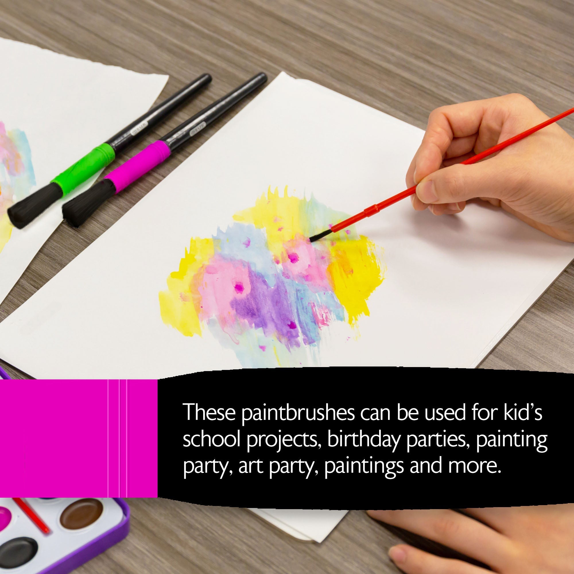 Asst. Size Kid's Paint Brush Set (9/Pack)