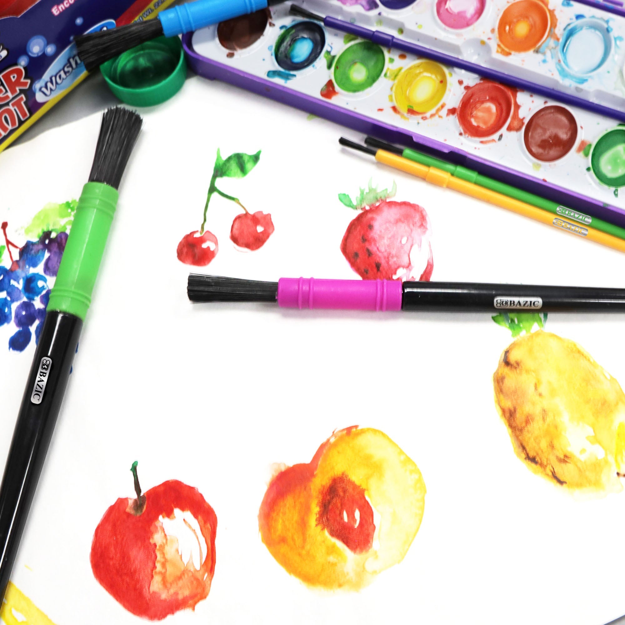 Asst. Size Kid's Paint Brush Set (9/Pack)