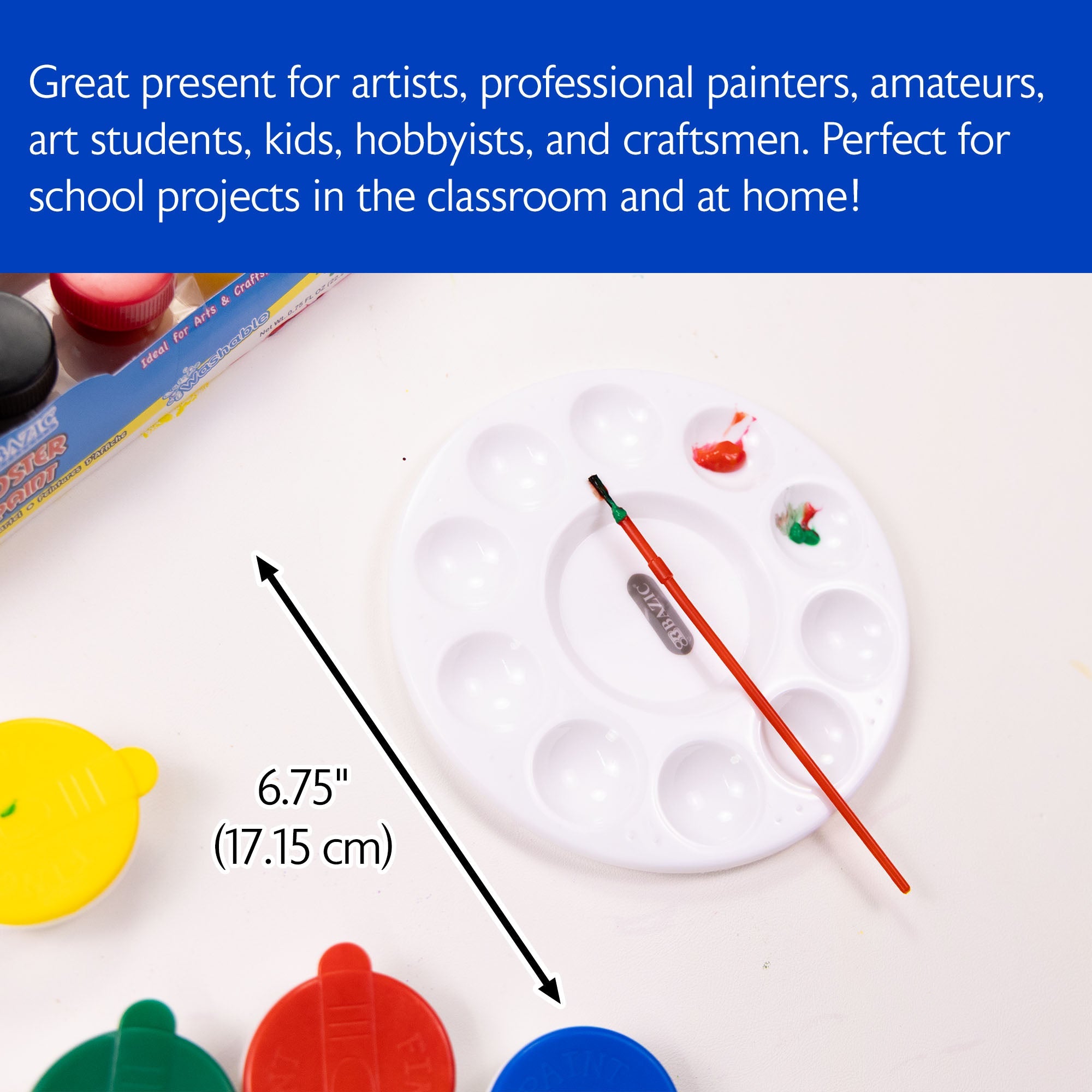 Mixing Palette Paint Mixing Tray Round (10)