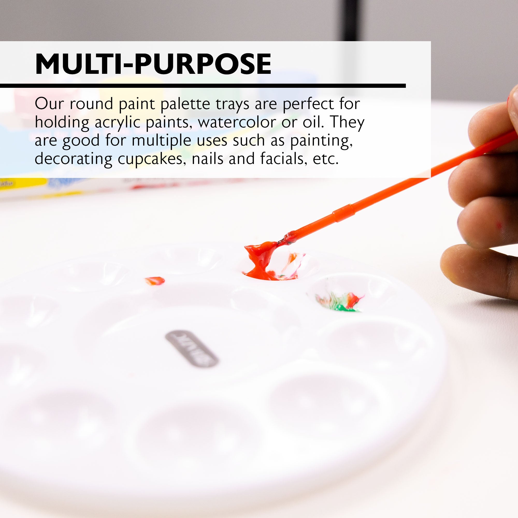 Mixing Palette Paint Mixing Tray Round (10)