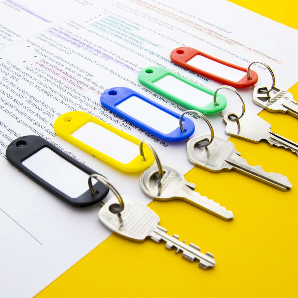 Key Tag with Label Window (8/Pack)