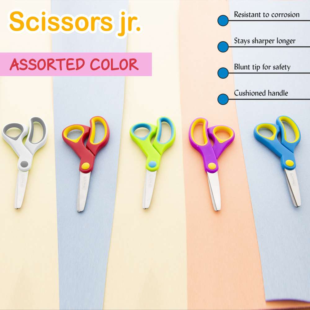 School Scissors 5" Blunt Tip Soft Grip
