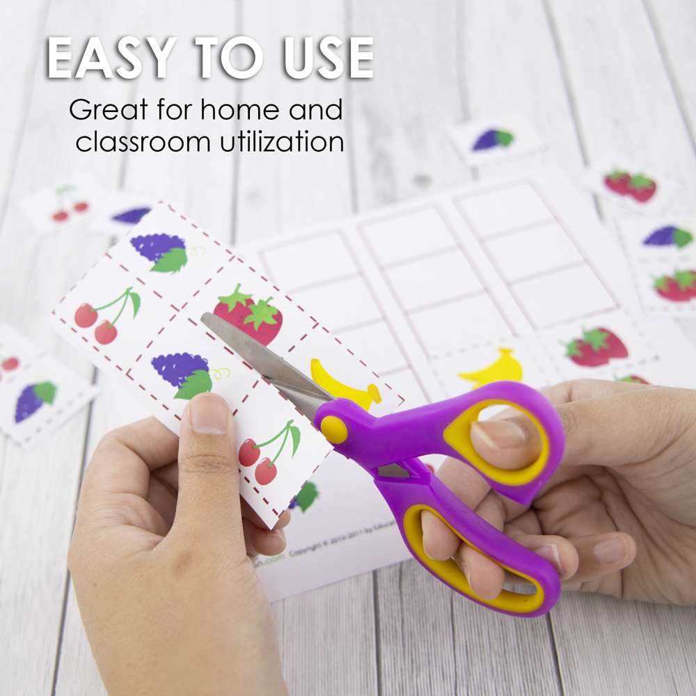 School Scissors 5" Blunt Tip Soft Grip