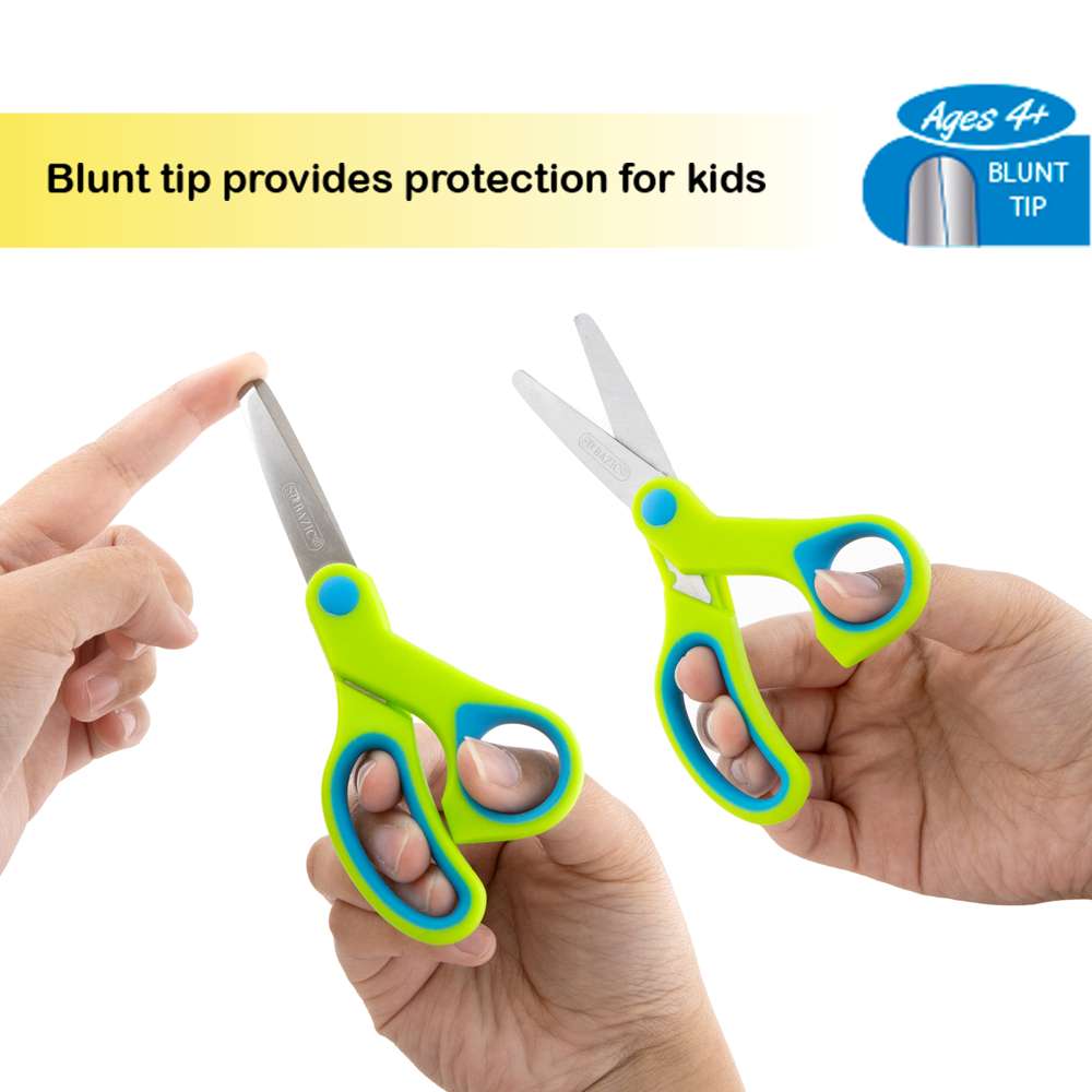 School Scissors 5" Blunt Tip Soft Grip