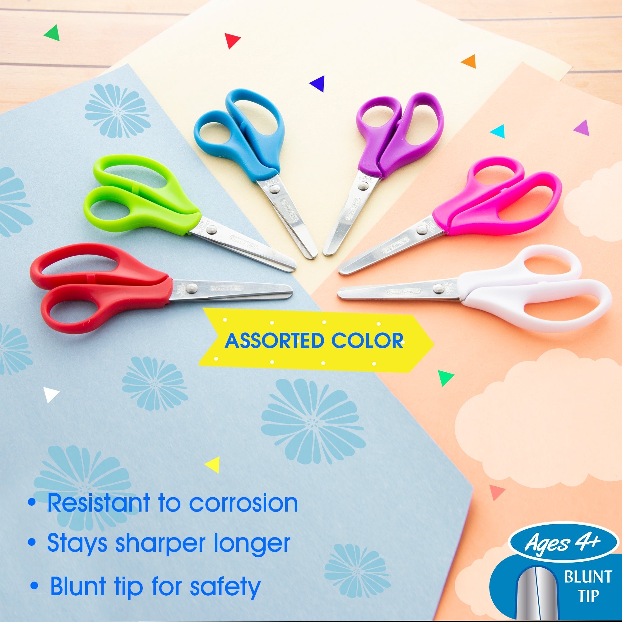 School Scissors 5" Blunt Tip (24/Pack)