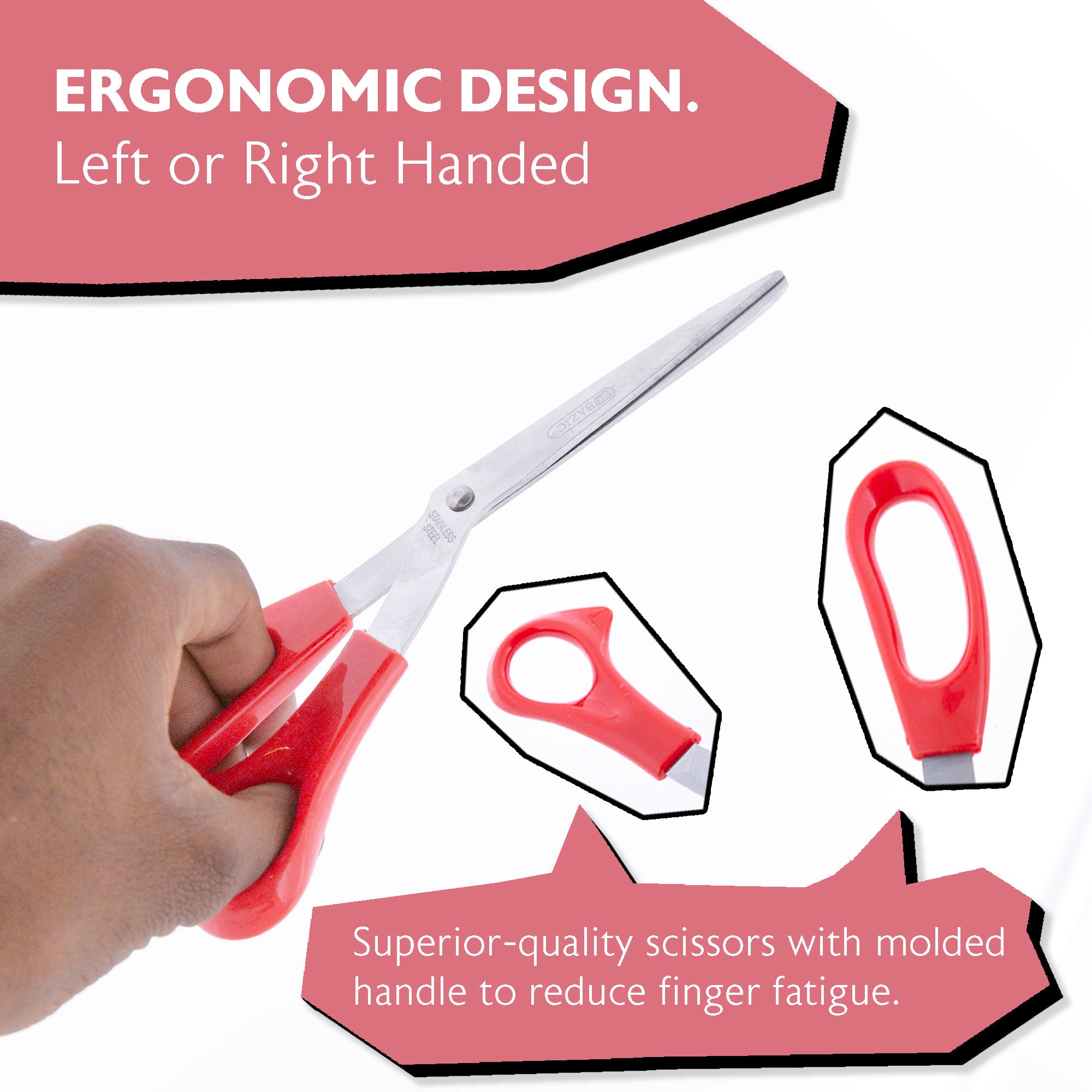 Office Scissors 8" Bent Handle