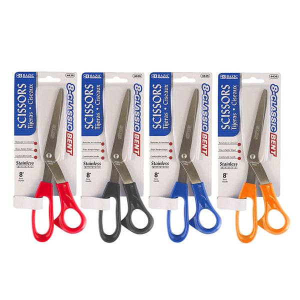 8" Classic Bent Handle Stainless Steel Scissors