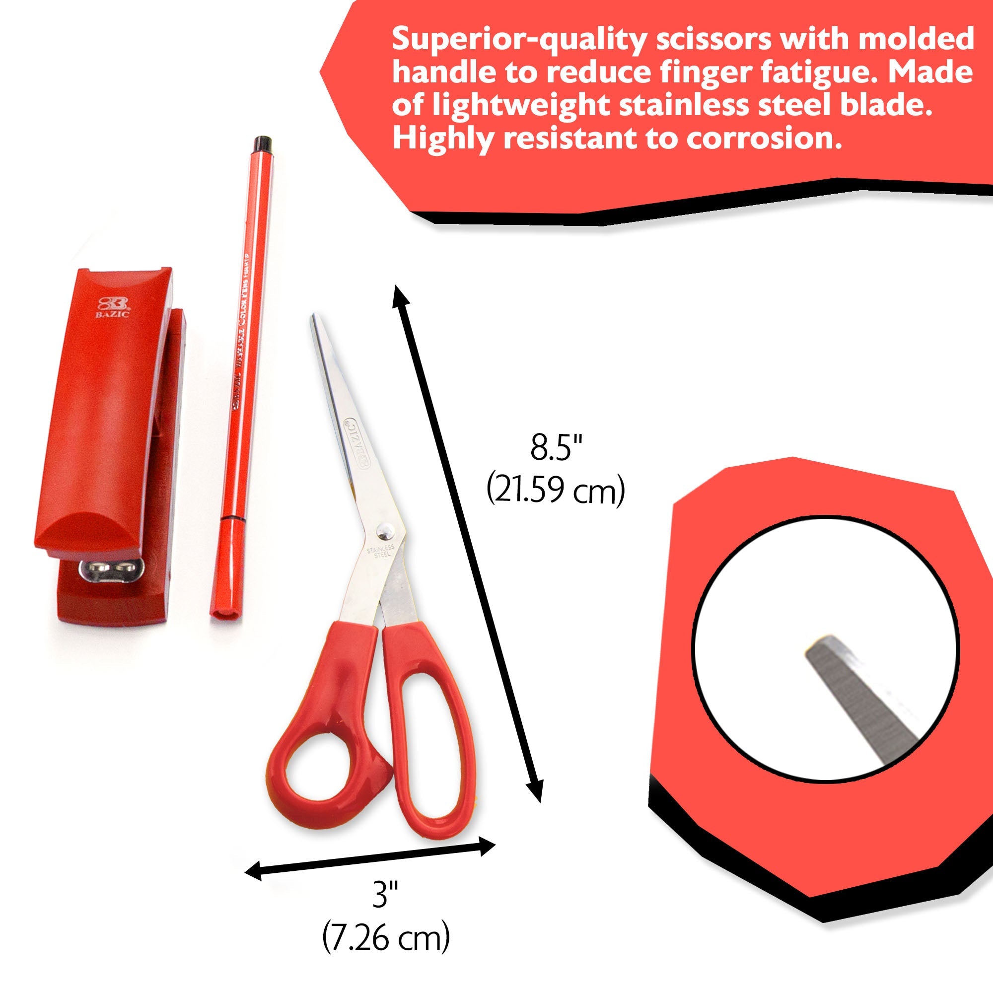 Office Scissors 8" Left Handed Bent