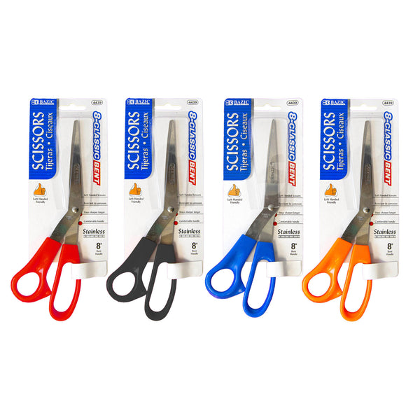 8" Classic Left Handed Bent Stainless Steel Scissors