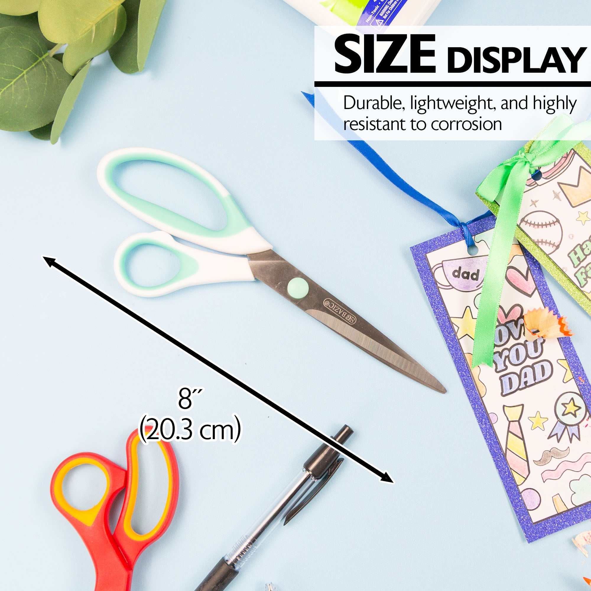 Office Scissors 8" Pastel Soft Grip Multipurpose