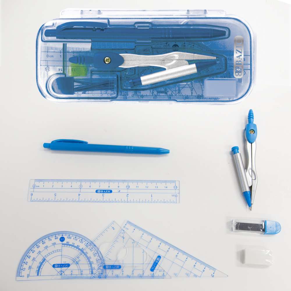 Bright Color 9 Pcs. Math Tool Sets