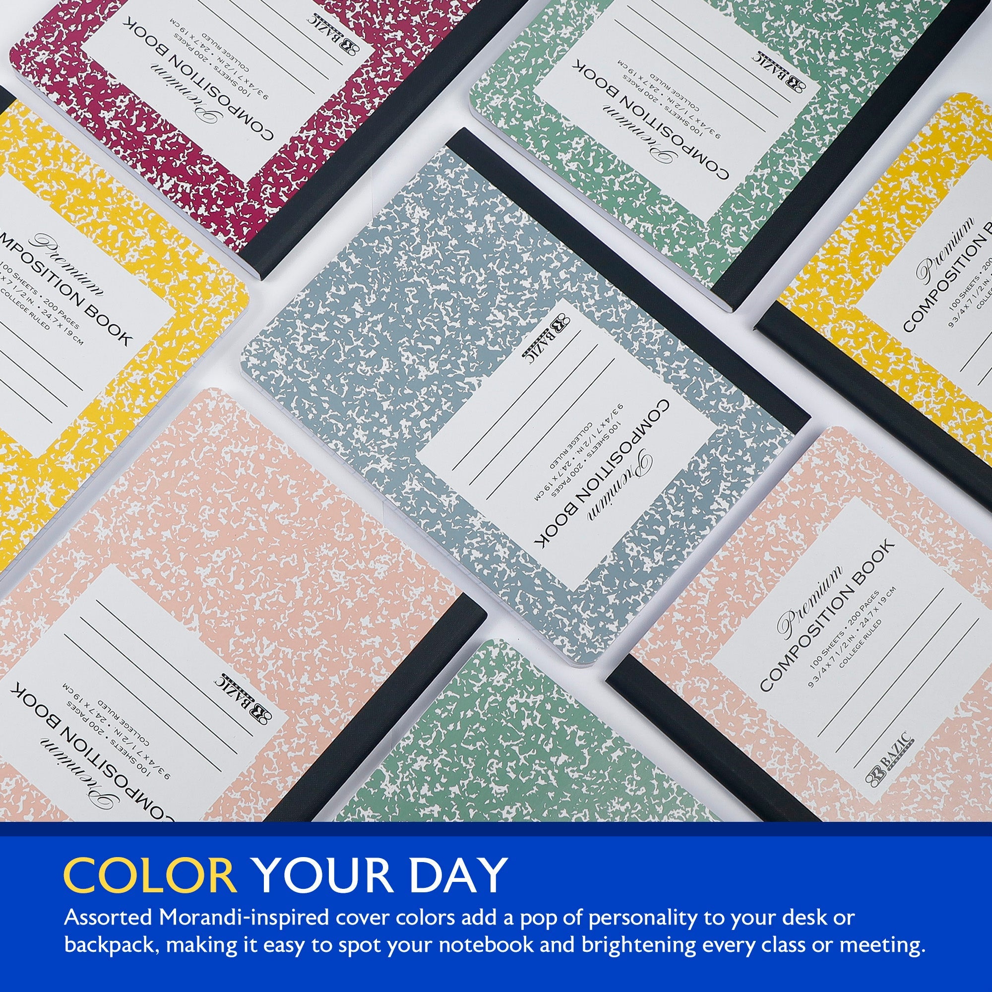 C/R 100 Ct. Premium Morandi Color Marble Composition Book