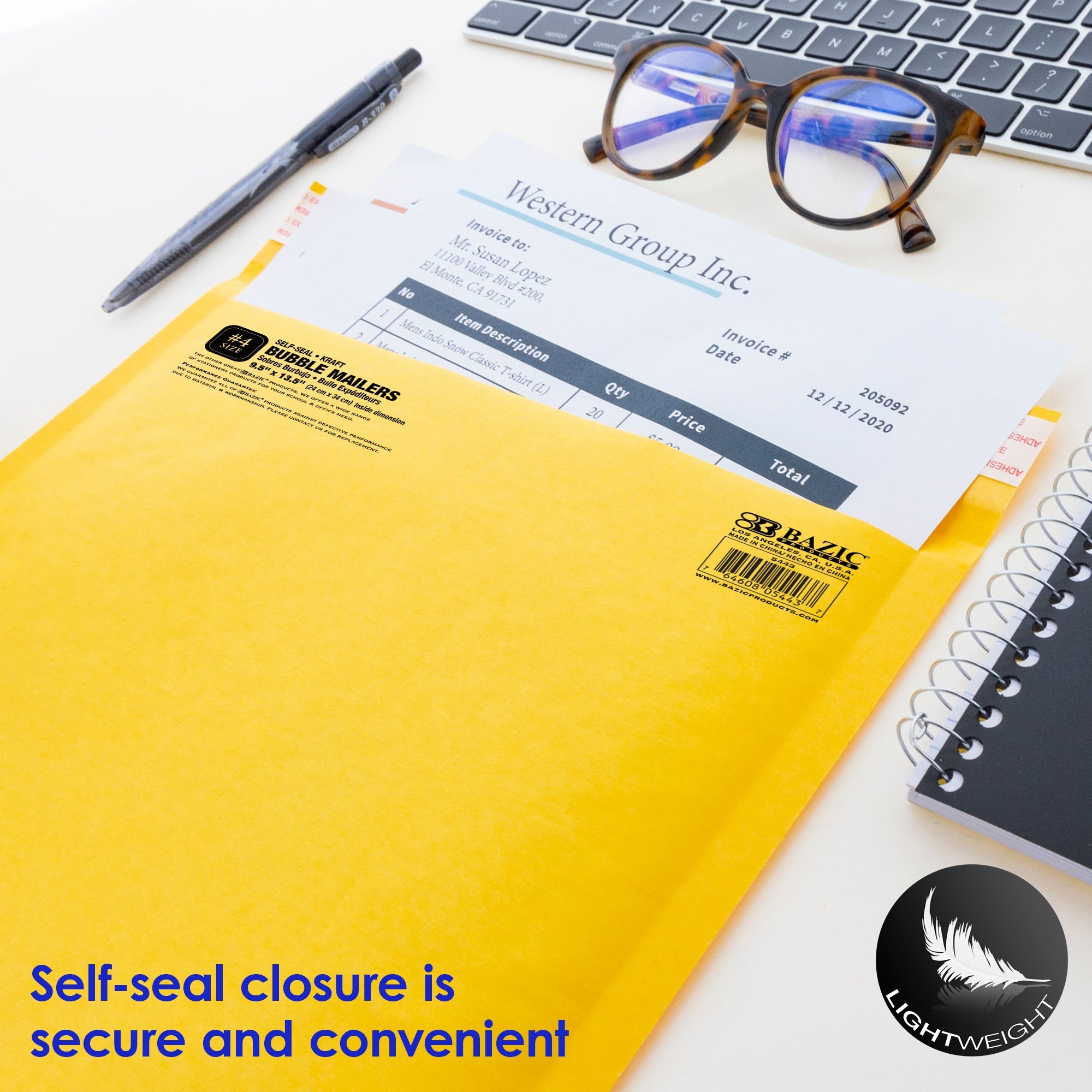 Self-Seal Bubble Mailers (