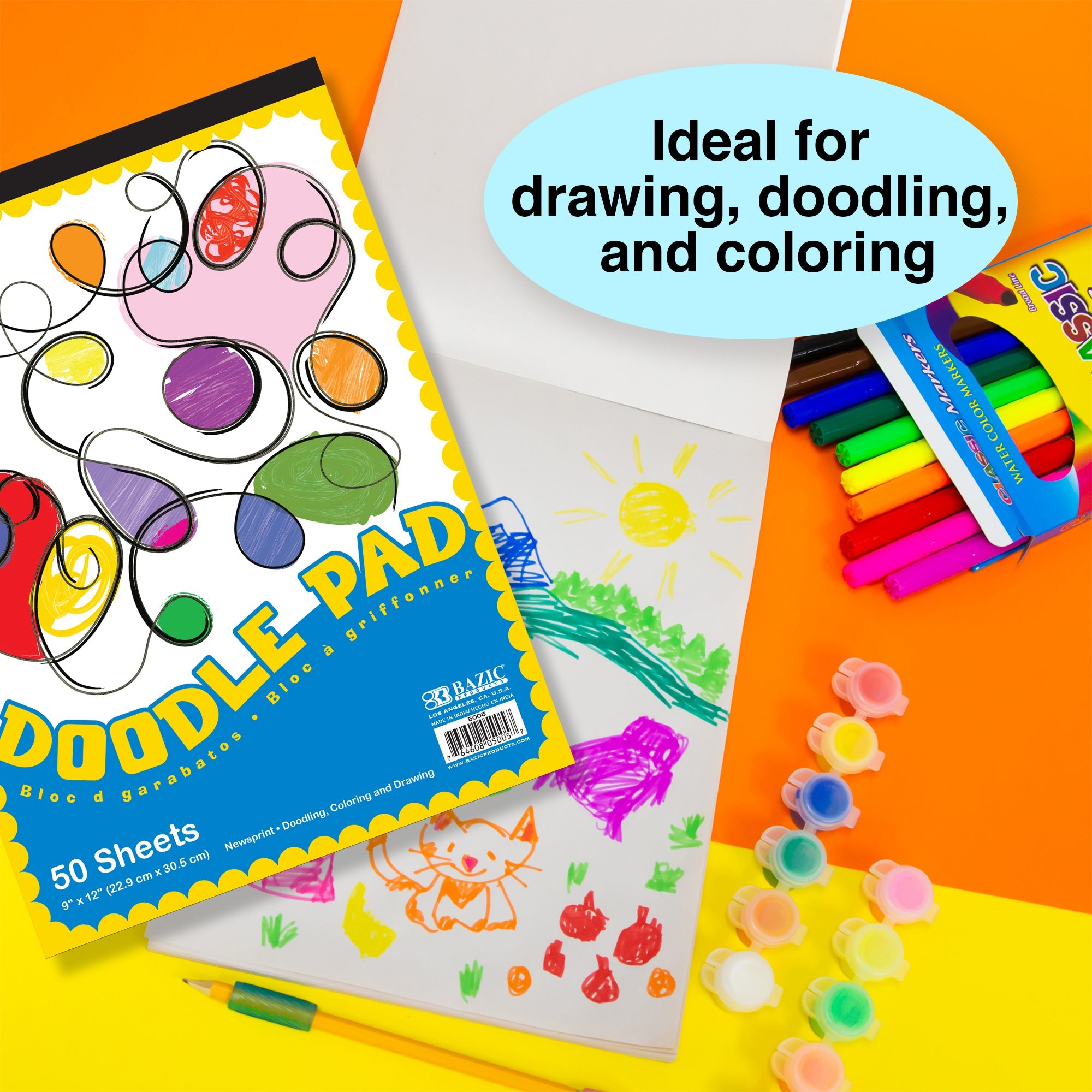 Doodle Pad, 9"X 12"(50 Ct.)