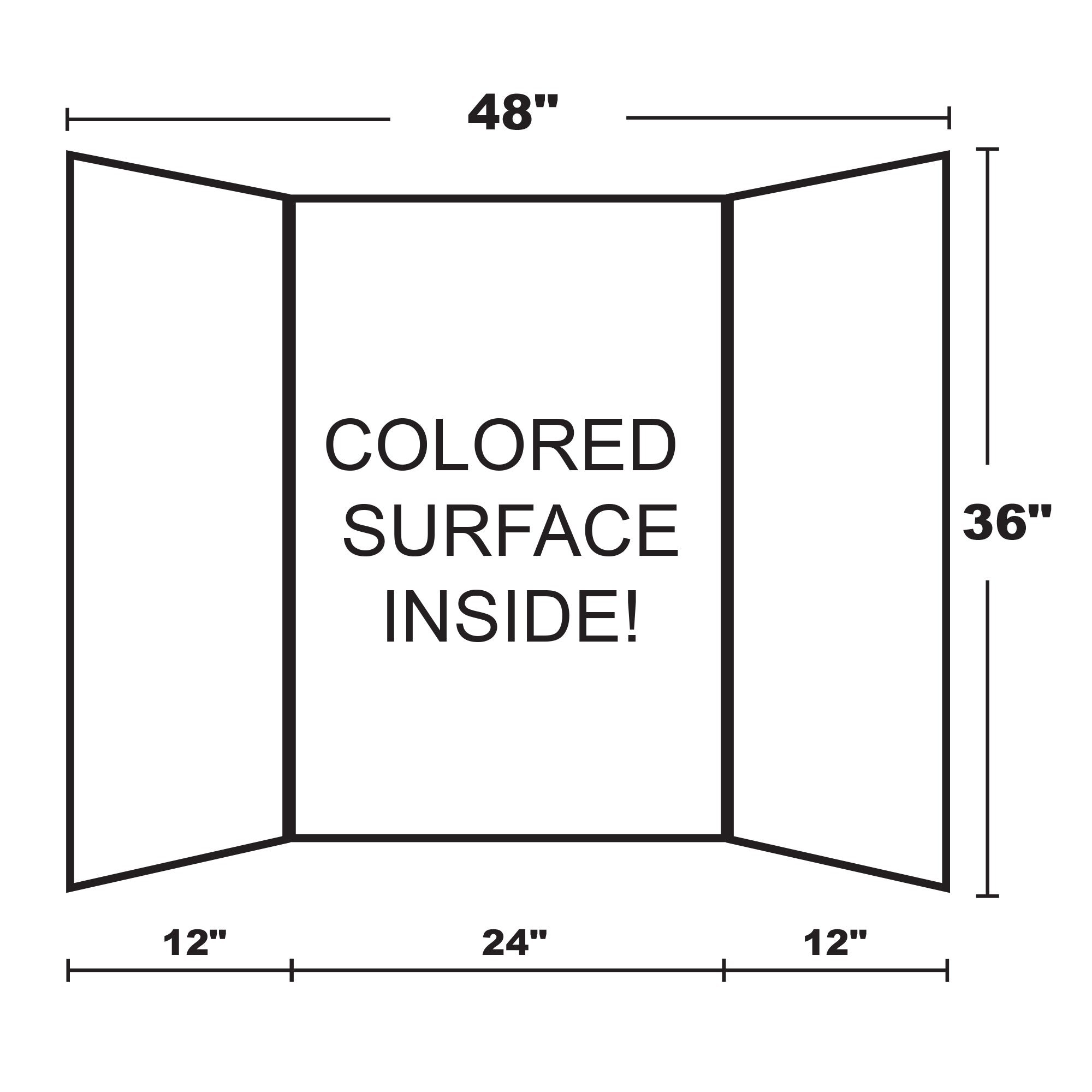 Tri-Fold Colored Corrugated Presentation Board 36" X 48"