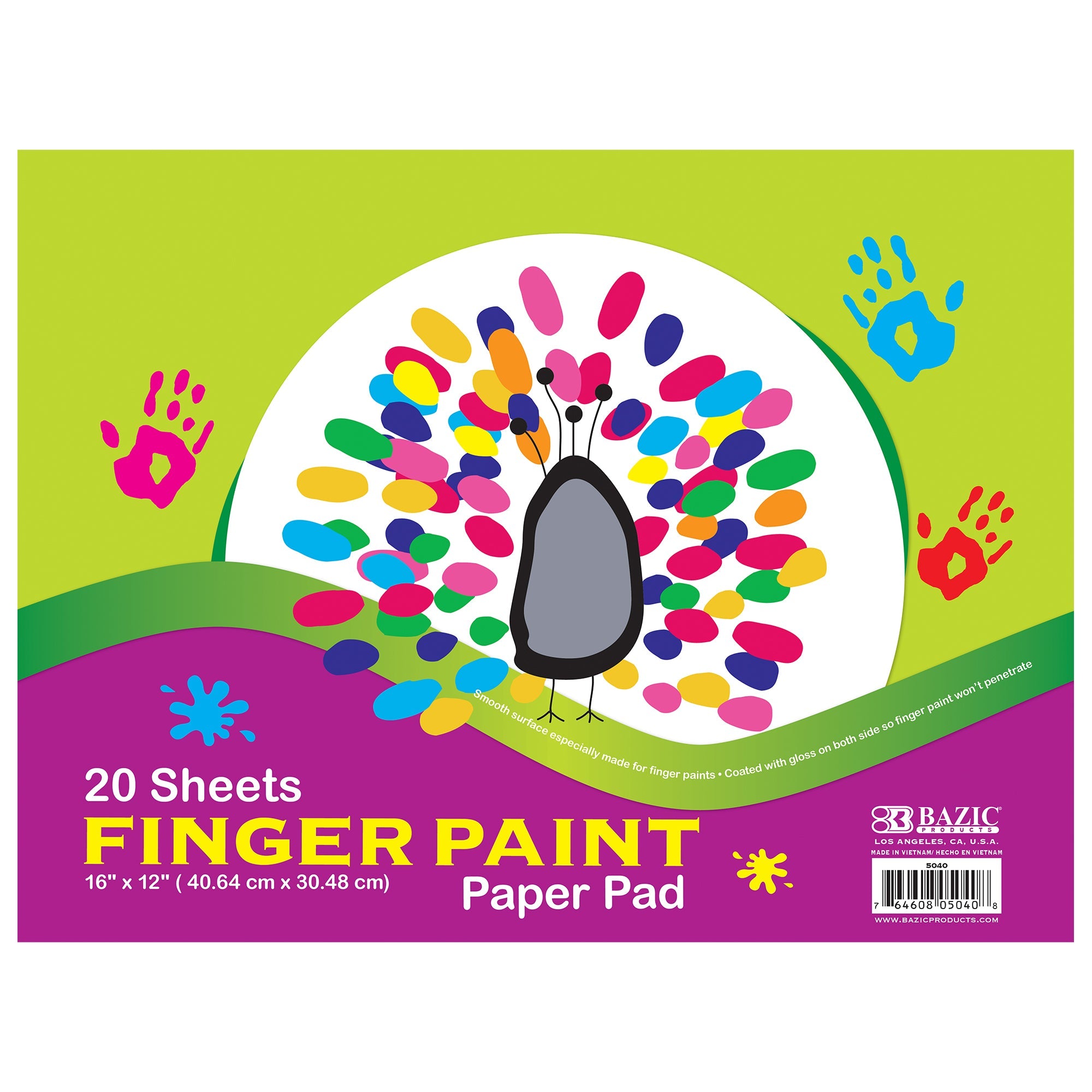 Finger Paint Paper Pad, 16"X 12"(20 Ct.)