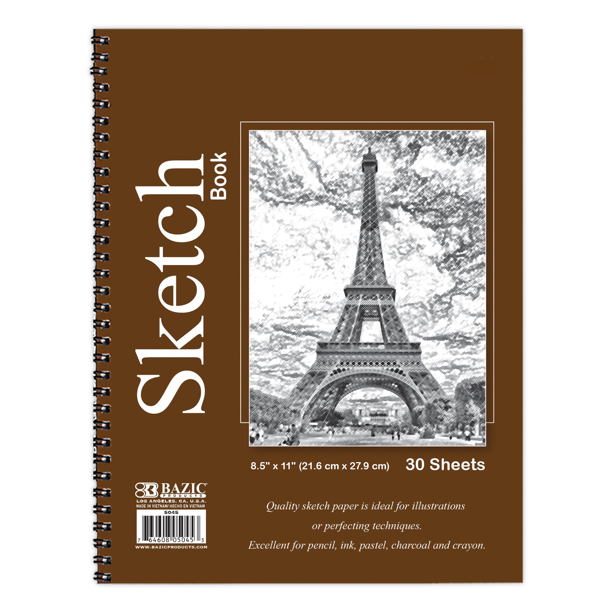 Sketch Pad Side Bound Spiral, 8.5"X 11"(30 Ct.)