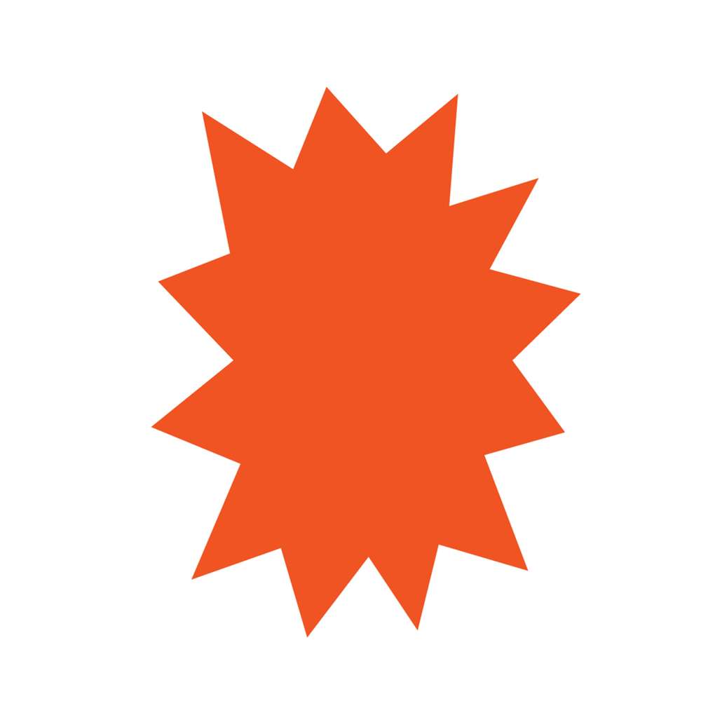 Poster Board Fluorescent Pre-Cut Shapes (5/pack)