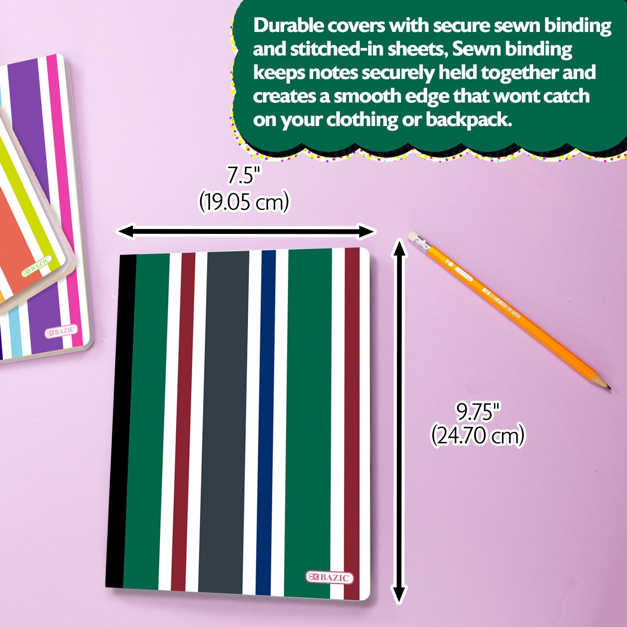 Composition Book C/R Stripes 100 Ct.