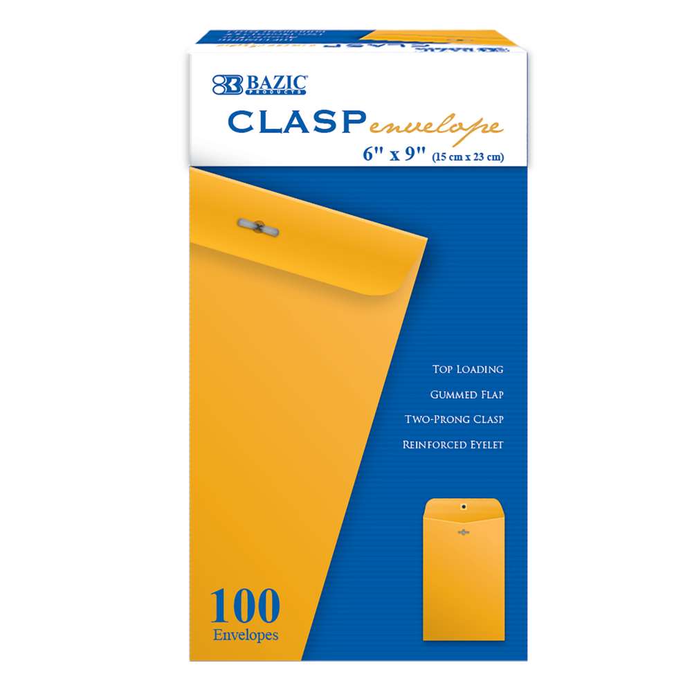 Clasp Envelope 6" X 9" (100/Pack)