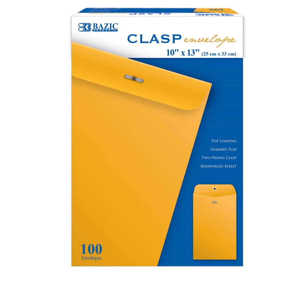 Clasp Envelope 10" X 13" (100/Pack)