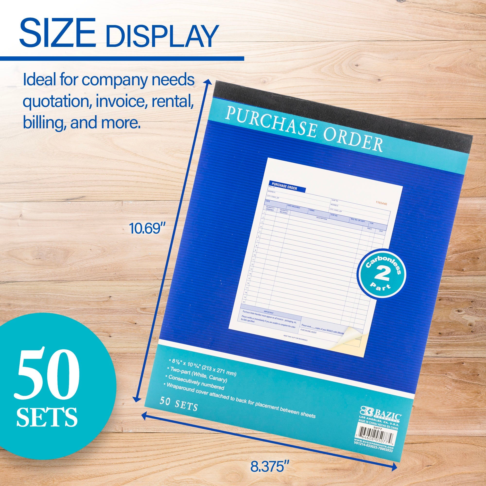 Purchase Order Book 2-Part Carbonless (50 Sets)