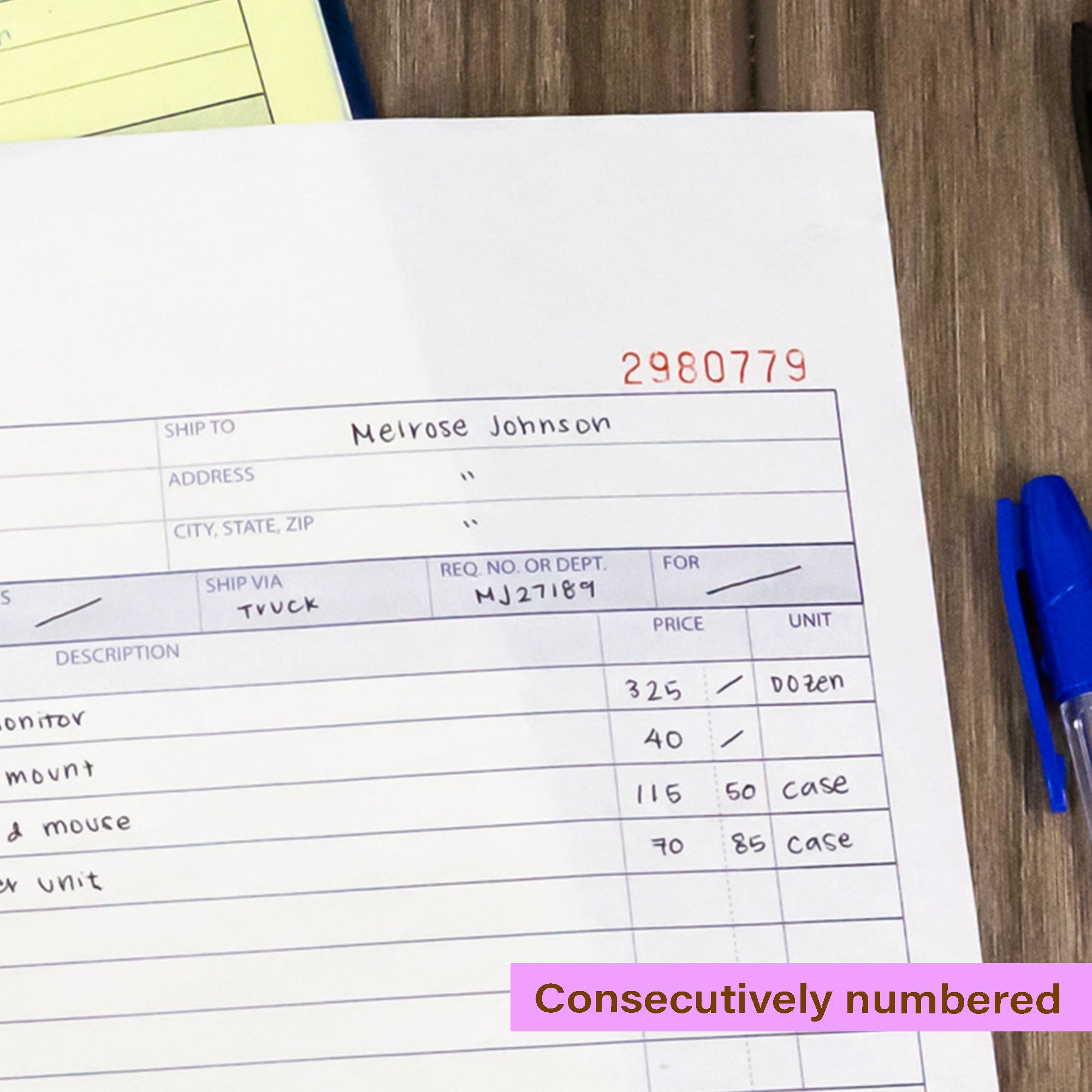 Purchase Order Book 2-Part Carbonless (50 Sets)