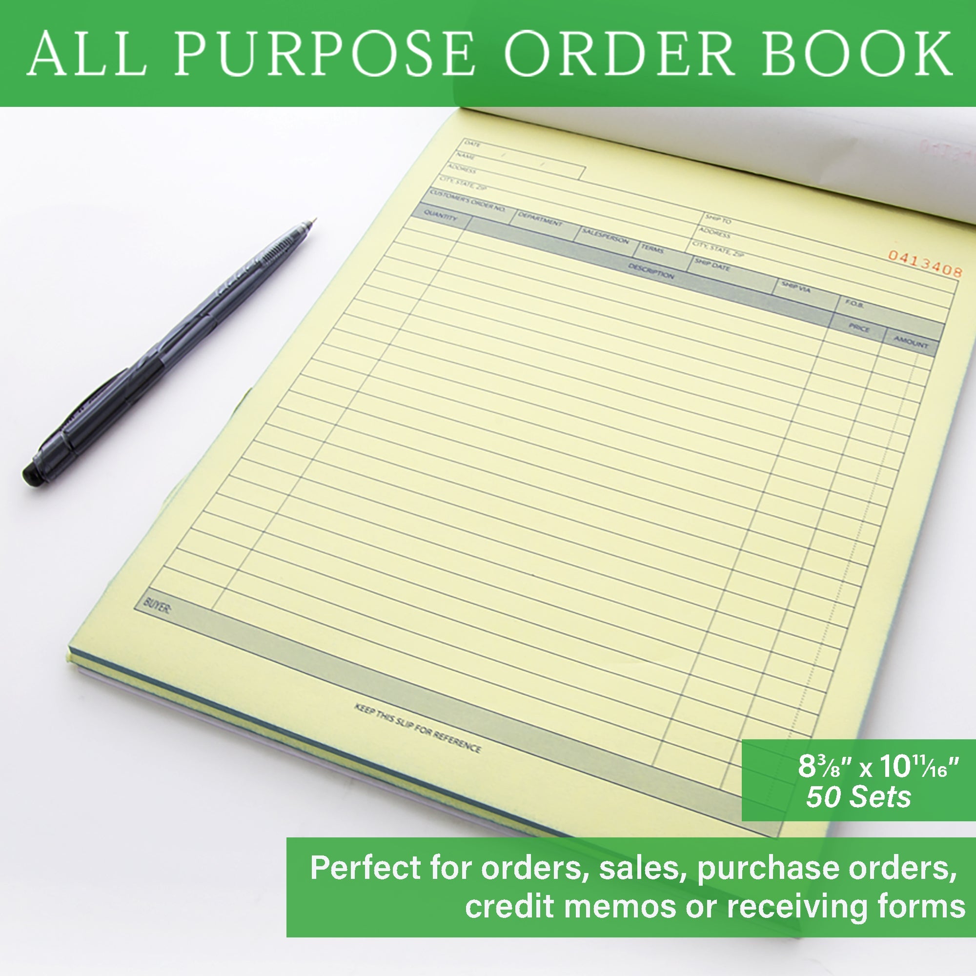 All Purpose Order Book 2-Part Carbonless (50 Sets)