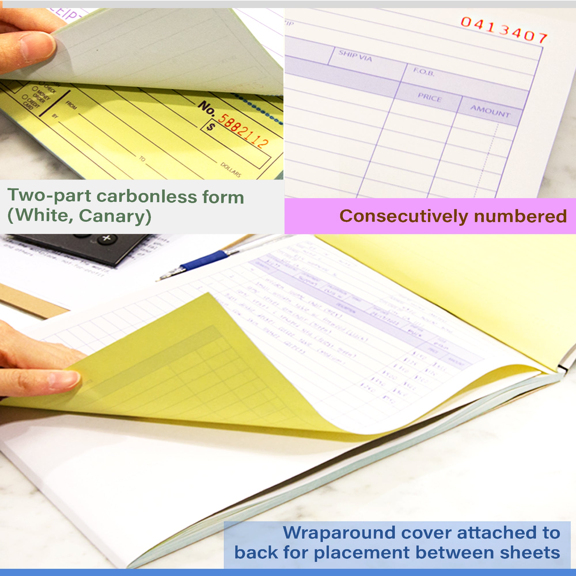 All Purpose Order Book 2-Part Carbonless (50 Sets)
