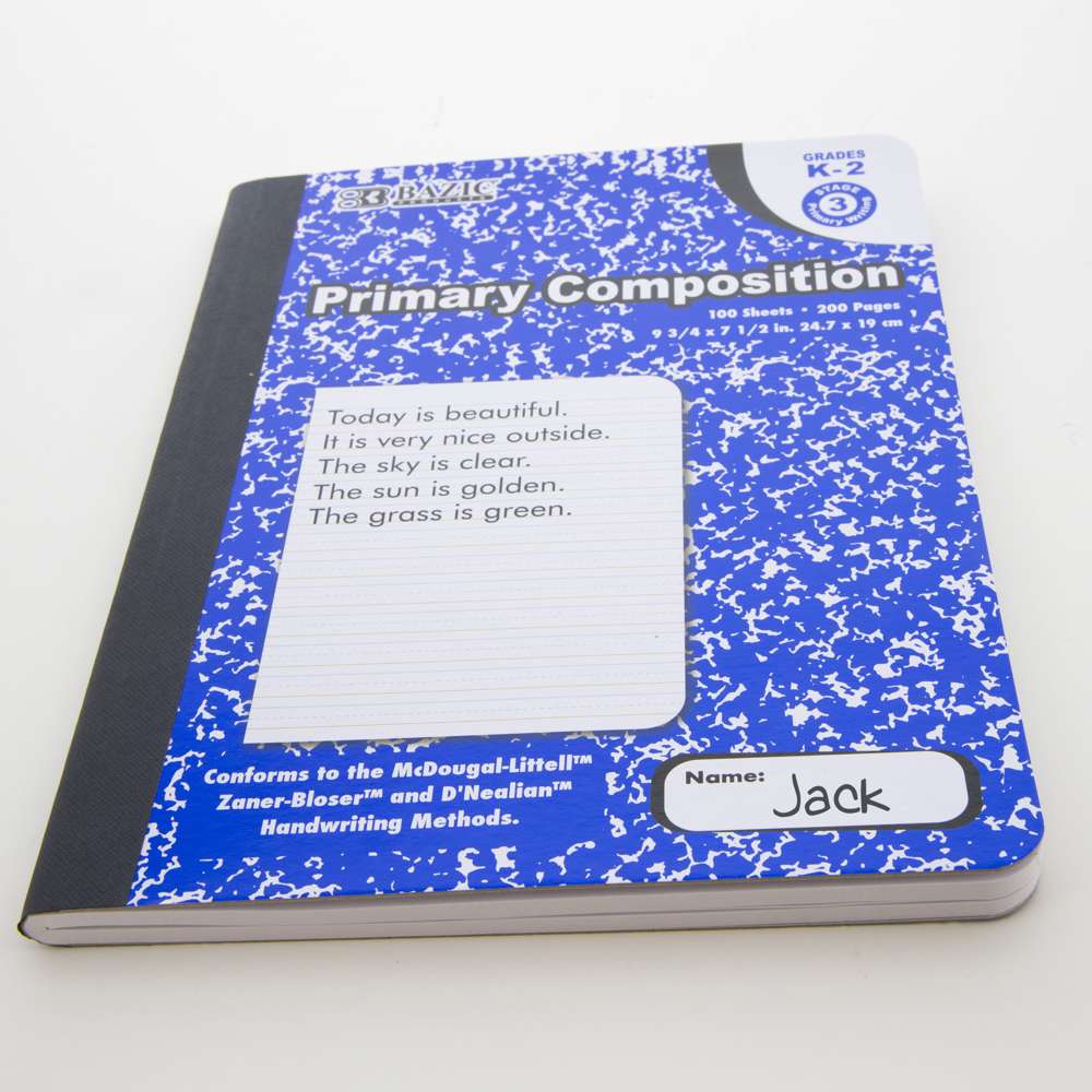 Composition Book Primary Marble 100 Ct.