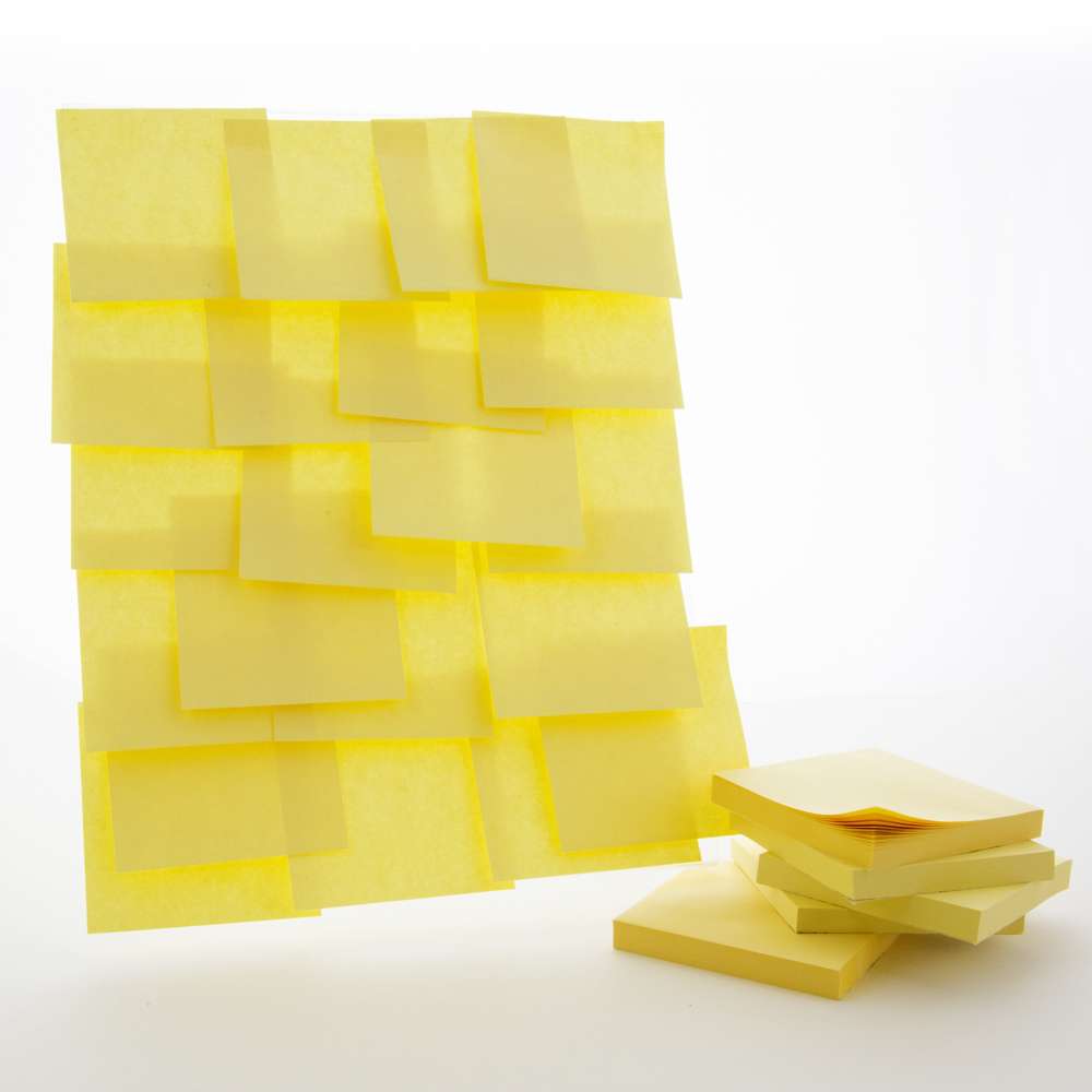 Sticky Notes 3" X 3" 50 Ct. (4/Pack) Yellow