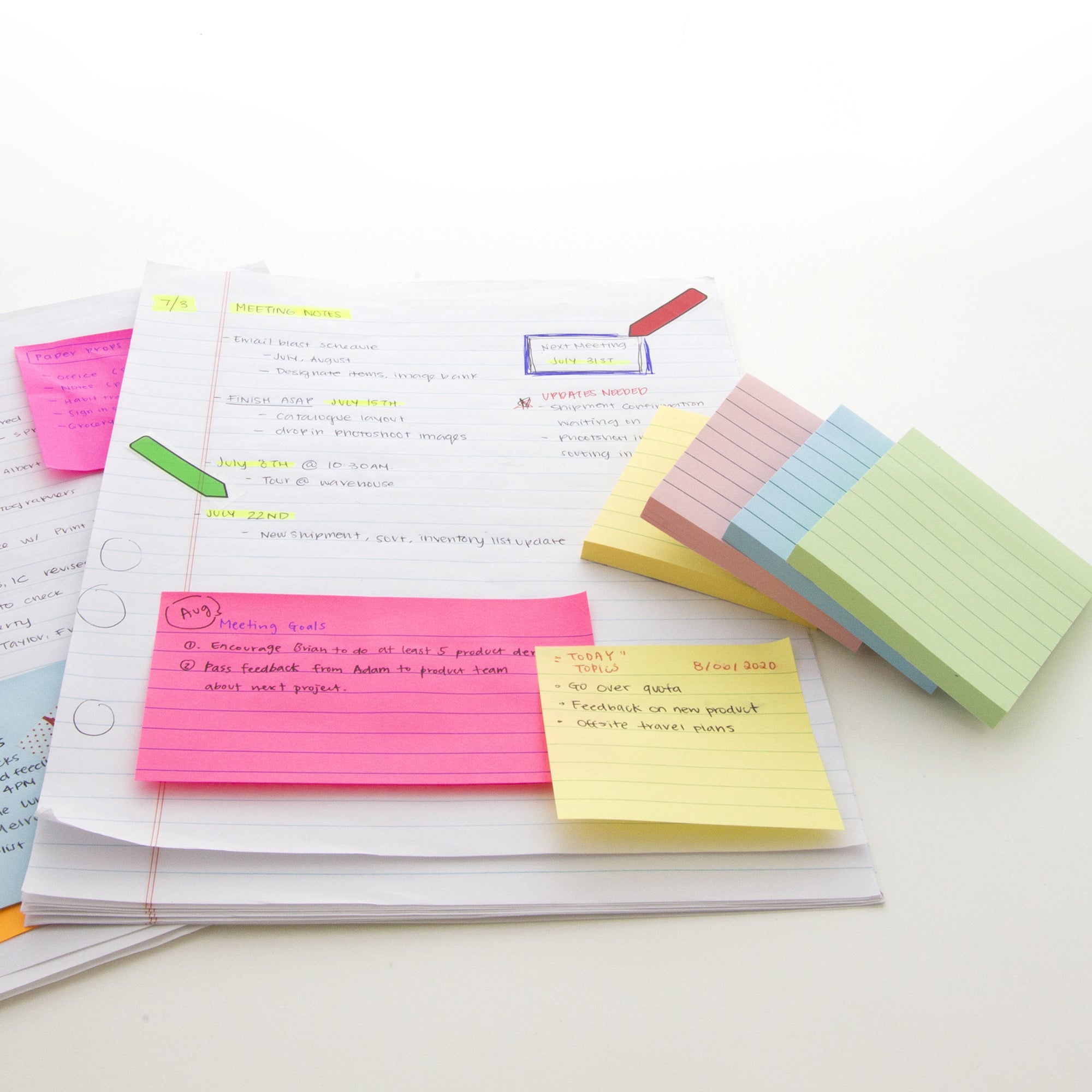 Lined Sticky Notes 3" X 3" 40 Ct. (3/Pack)