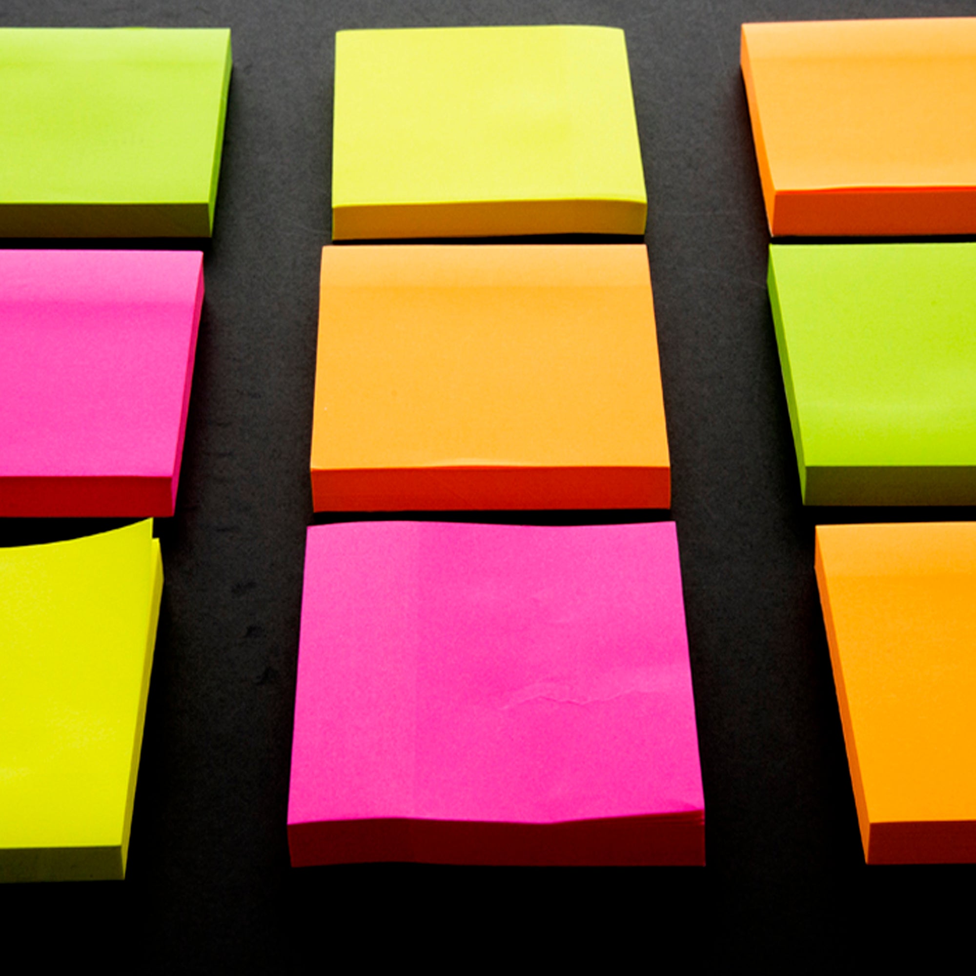 Sticky Notes 3" X 3" 40 Ct. (4/Pack) Neon