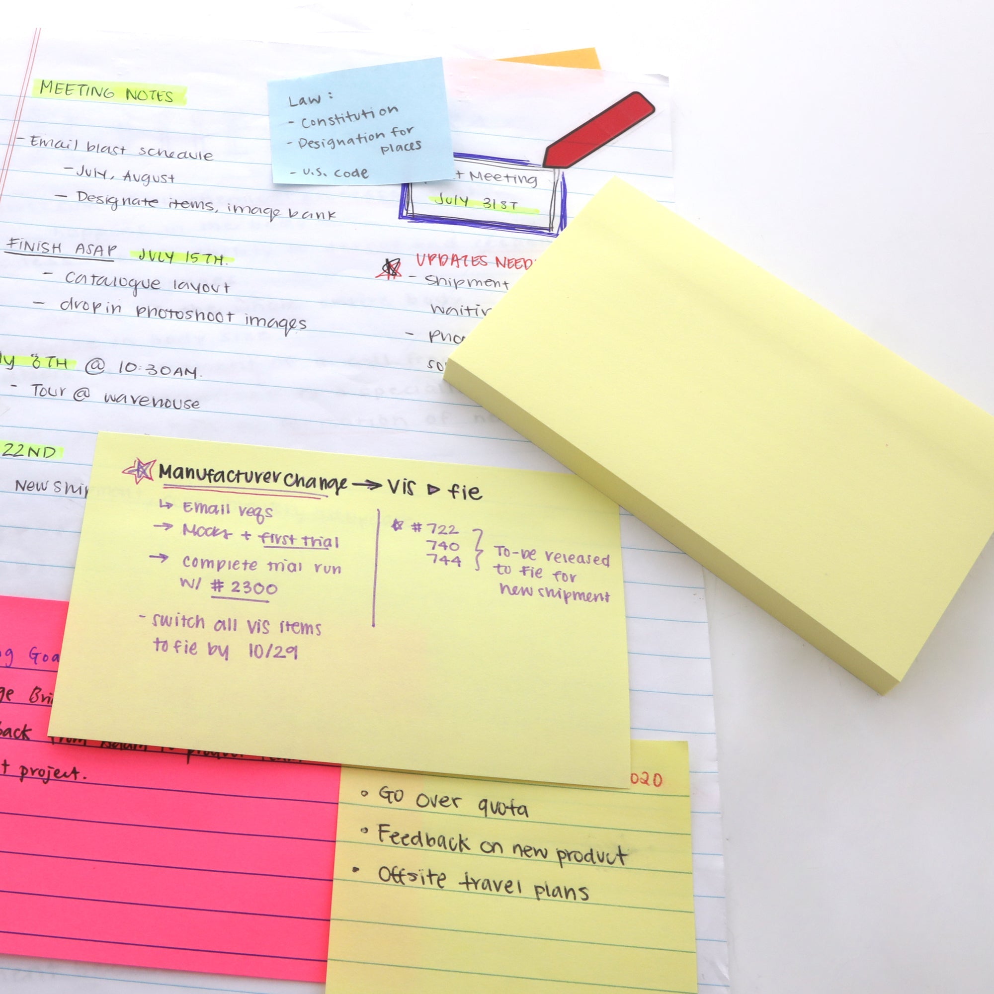 Sticky Notes 3" X 5" 100 Ct.
